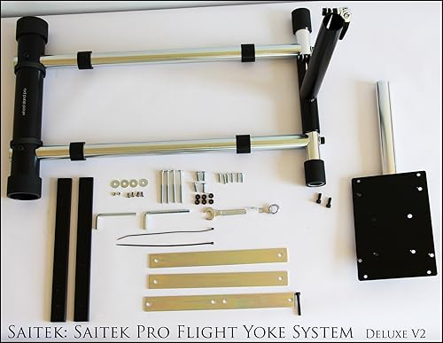 Miniatura 5 de Wheel Stand Pro Soporte de vuelo S compatible con sistema de yugo G Saitek Pro FlightCessna soporte de yugo Deluxe V2 sistema de vuelo solo soporte