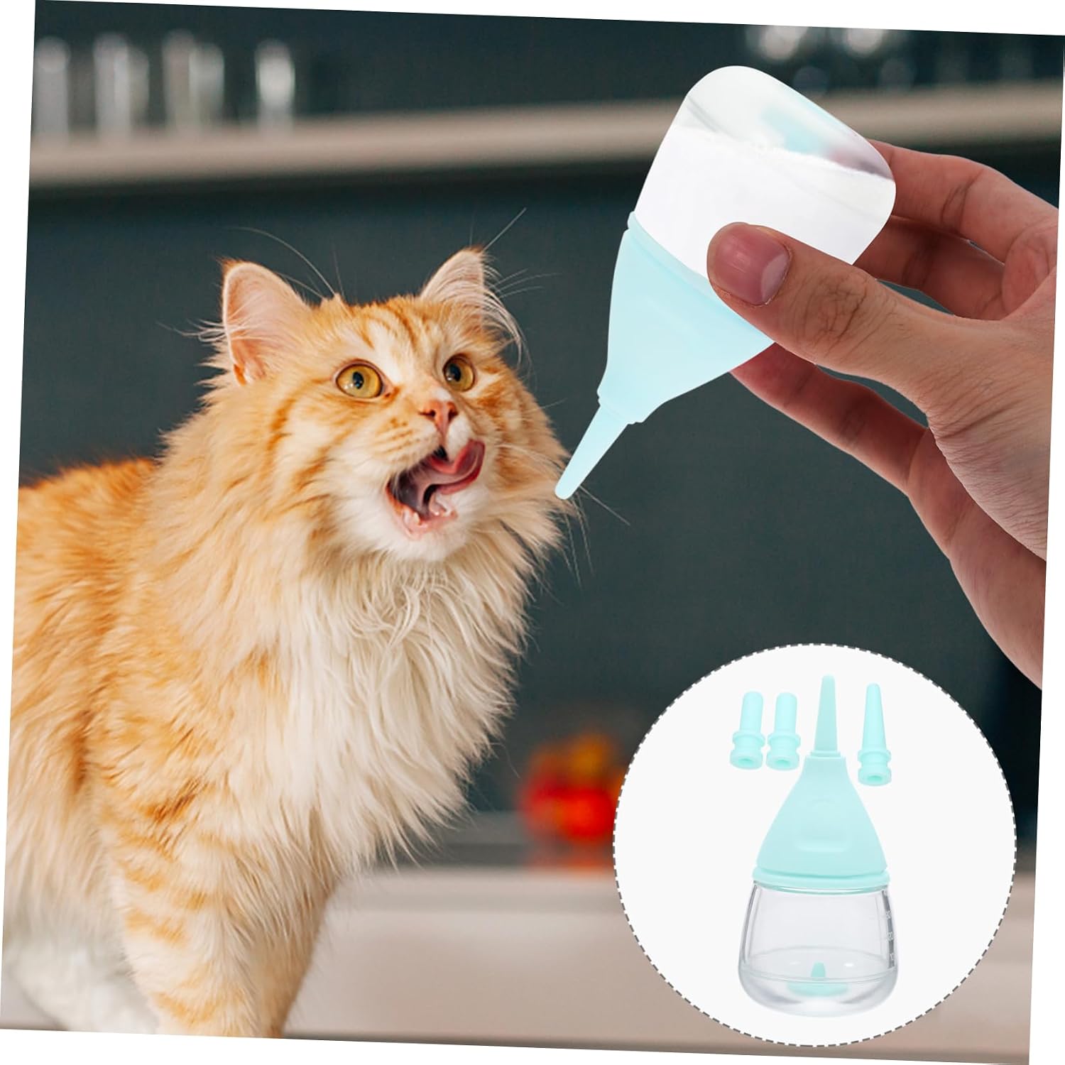 Mipcase Pet Nursing Bottle Kitten Milk Bottle for Newborn Puppies for Small Pet Supply