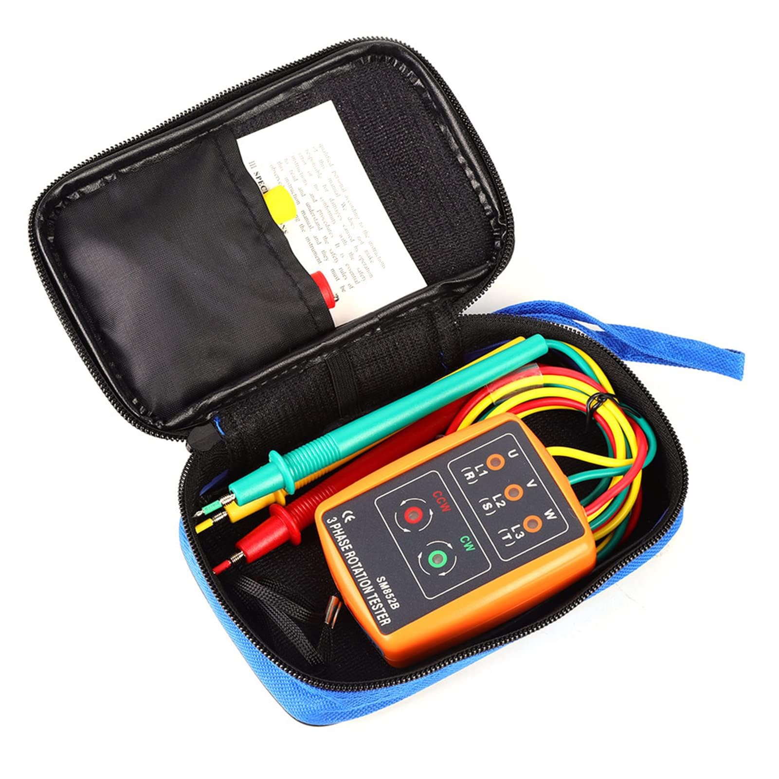 Sequenza Trifase Misuratore di Rotazione di Fase Trifase, Misuratore di Rotazione Trifase Test di Rotazione della Rotazione 60 V ~ 600 V CA Indicatore di Rotazione 'ordine di