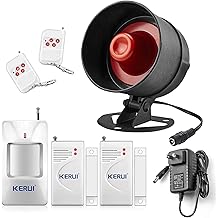 KERUI Home Security System Indoor Outdoor Weather-Proof Siren Window Door Sensors Motion Sensor Alarm with Remote Control More DIY, Wireless House Hotel Garage Shop Burglar Door Alarm, NO WIFI/GSM/APP