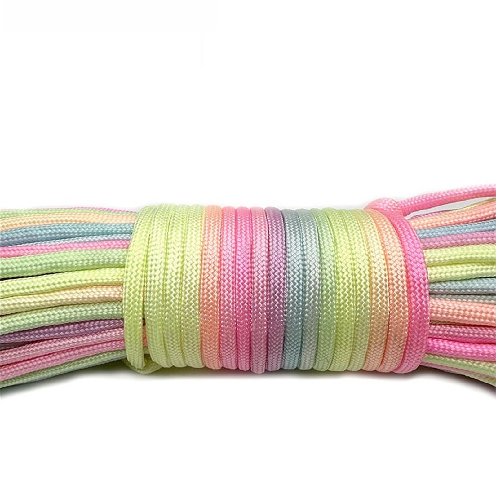 Paracord Rainbow Rope 7 Strands Parachute Climbing Survival Gear Bracelet 31 Meters 2mm /3mm /4mm Diameter(4mm Light color,15 meters)