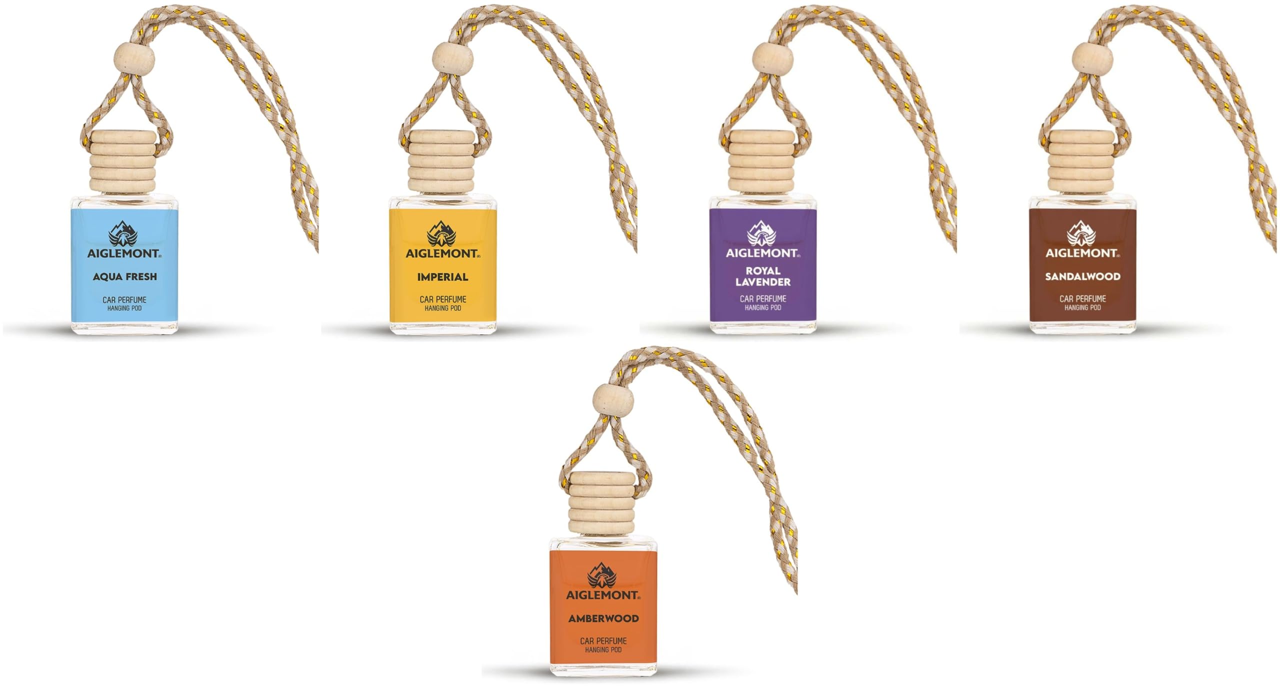 Car Perfumes combos | Aqua Fresh+ Imperial + Royal Lavender+ Sandalwood+ Amberwood| Combo of 5 | 10 ml Each-image-41