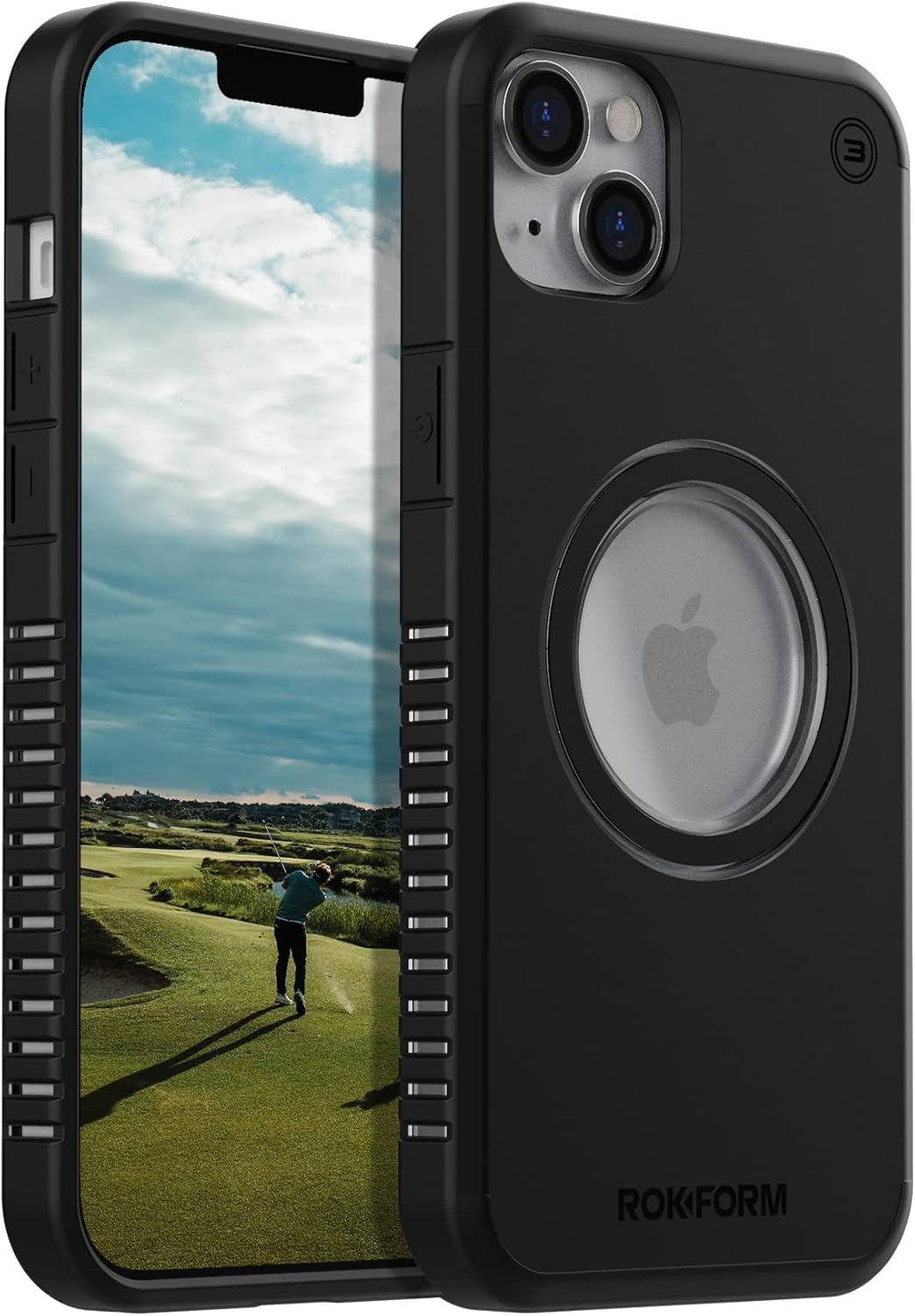 Rokform - iPhone 14 Plus Case, Eagle 3 Series, Dual Magnet + MagSafe Compatible, iPhone 14 Plus Golf Case, Slim and Lightweight iPhone Cover, Drop Tested Armor (Black)
