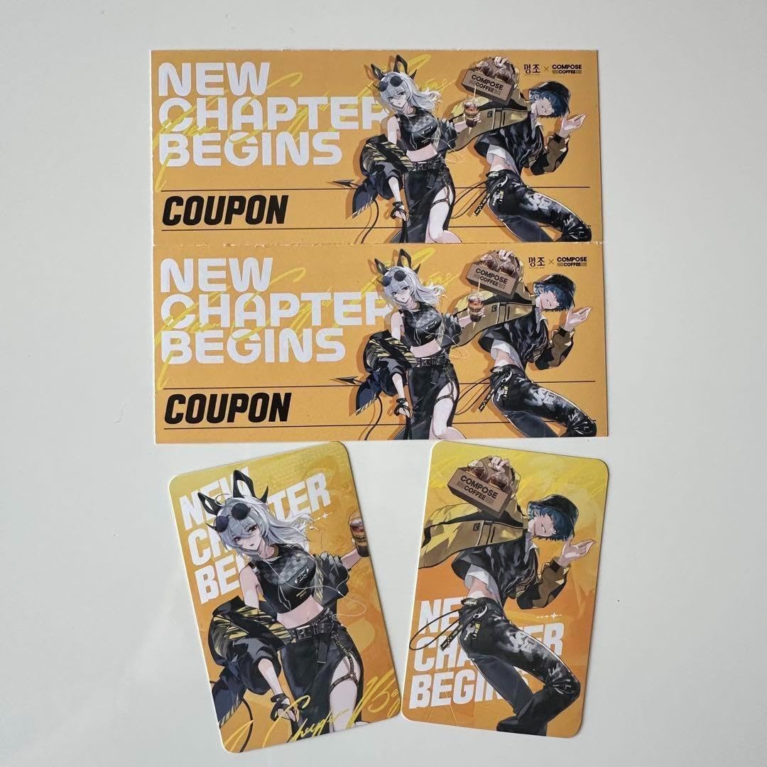鳴潮 コンポーズコーヒー コラボ 記念 限定版 グッズボックス 海外限定 韓国限定 鳴潮 コンポーズコーヒー コラボ クーポン、カード 鳴潮 X
