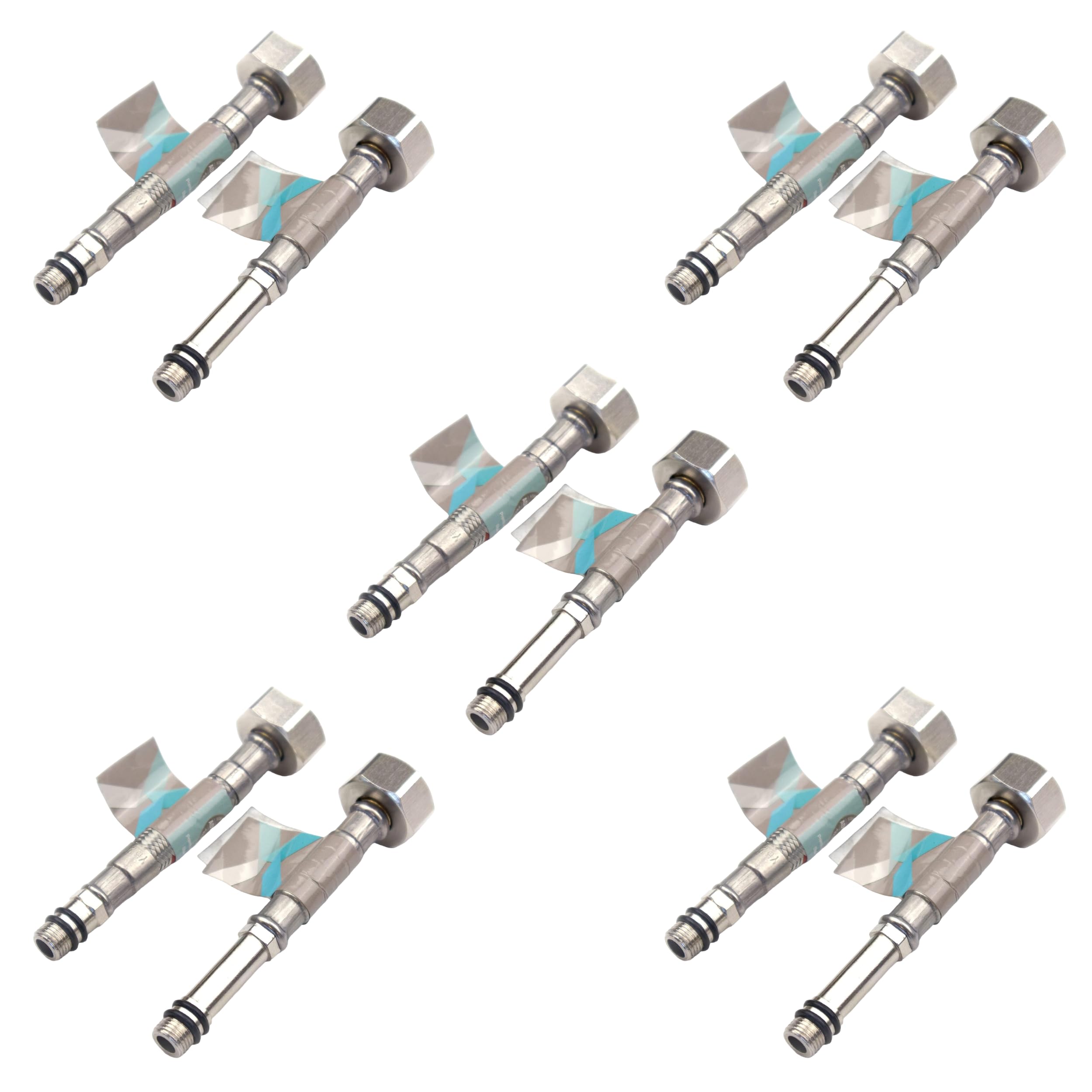 Xcel Home 10x M10 x1/2 (100mm) Flexible Tap Connectors | 5 Pair — image 1