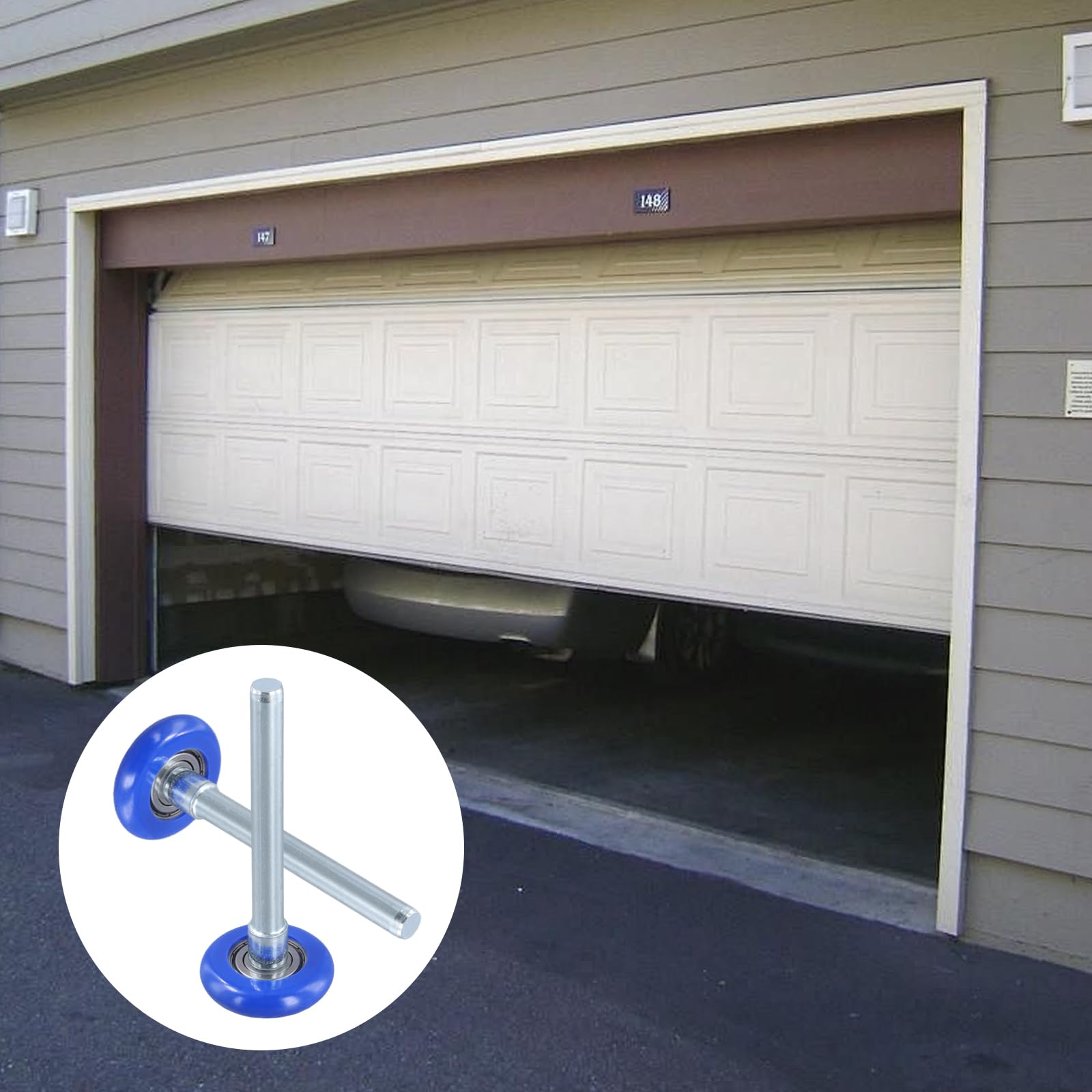20 Pack 2 Inches Garage Door Rollers, Sealed 6200ZZ Bearing Nylon Garage Door Roller Quiet Durable Garage Door Wheels Residential Commercial Garage Do