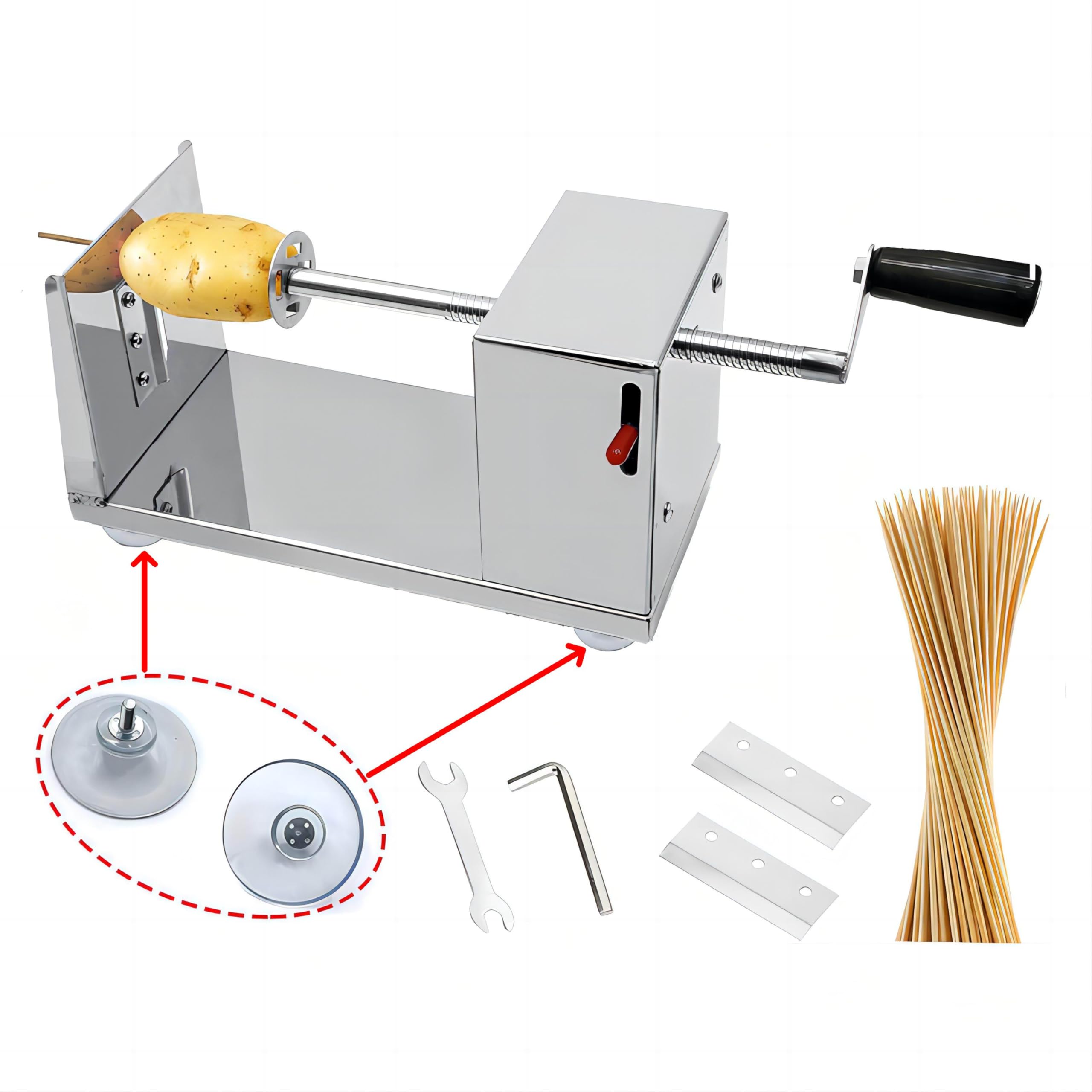 Amazon.com: Potato Machine,Suction Cup Type Potato Spiral Slicer