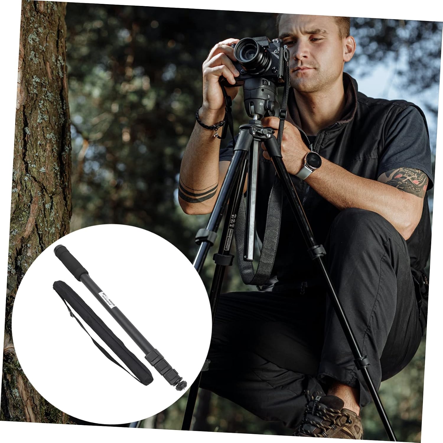 MERRYHAPY Compact Telescopic Camera Monopod Pole for Digital Cameras and DSLR Camcorders Lightweight Portable Monopod for Travel and Outdoor Photography
