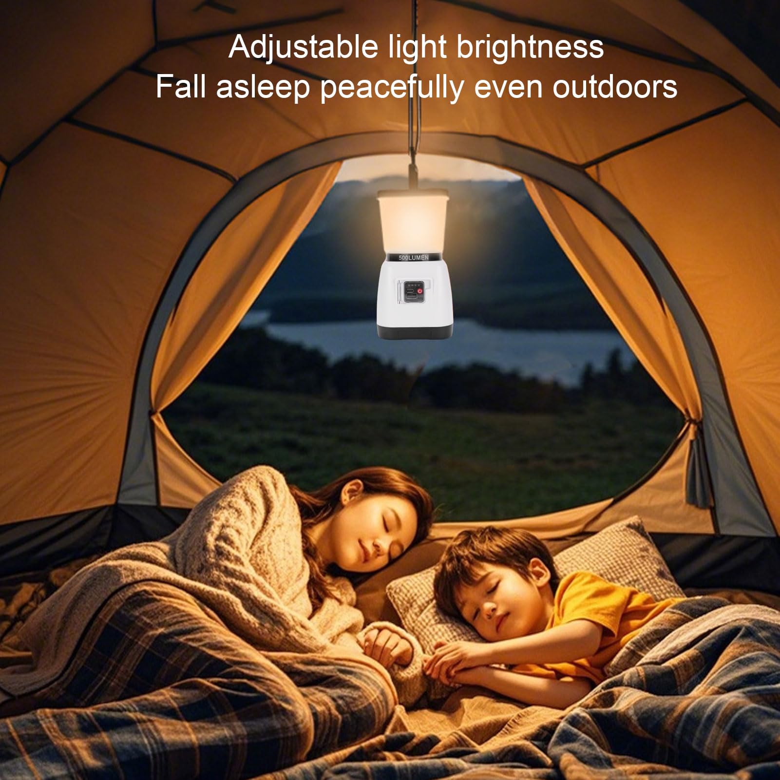 Aramox Linterna de Camping Recargable ABS 6000mAh Manivela Bateria Doble