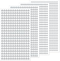 Vista 14 de 1799 piezas de pegatinas de gemas - Gemas de imitación autoadhesivas para manualidades - Con temática del Día de San Valentín, pegatinas redondas