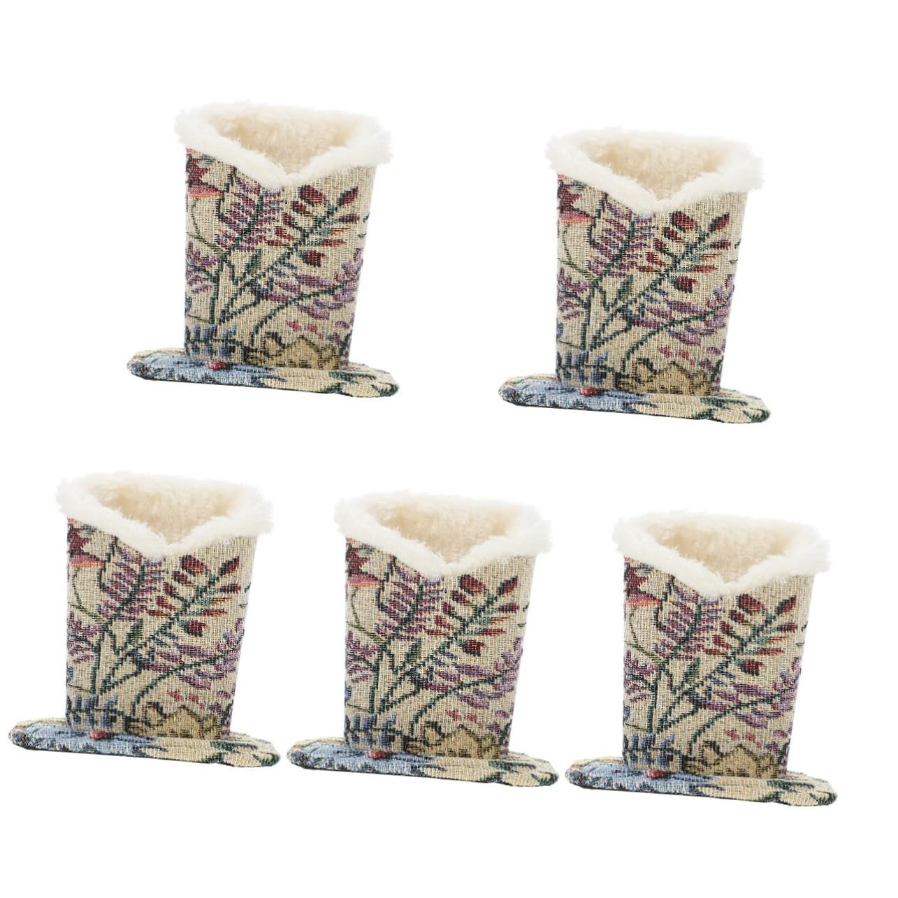 BESPORTBLE 5 Pezzi Portaocchiali in Plush con Base Ampia Antiscivolo Supporto Decorativo per e Sole Organizer Tavolo per Casa e Ufficio Stabile e Facile Usare
