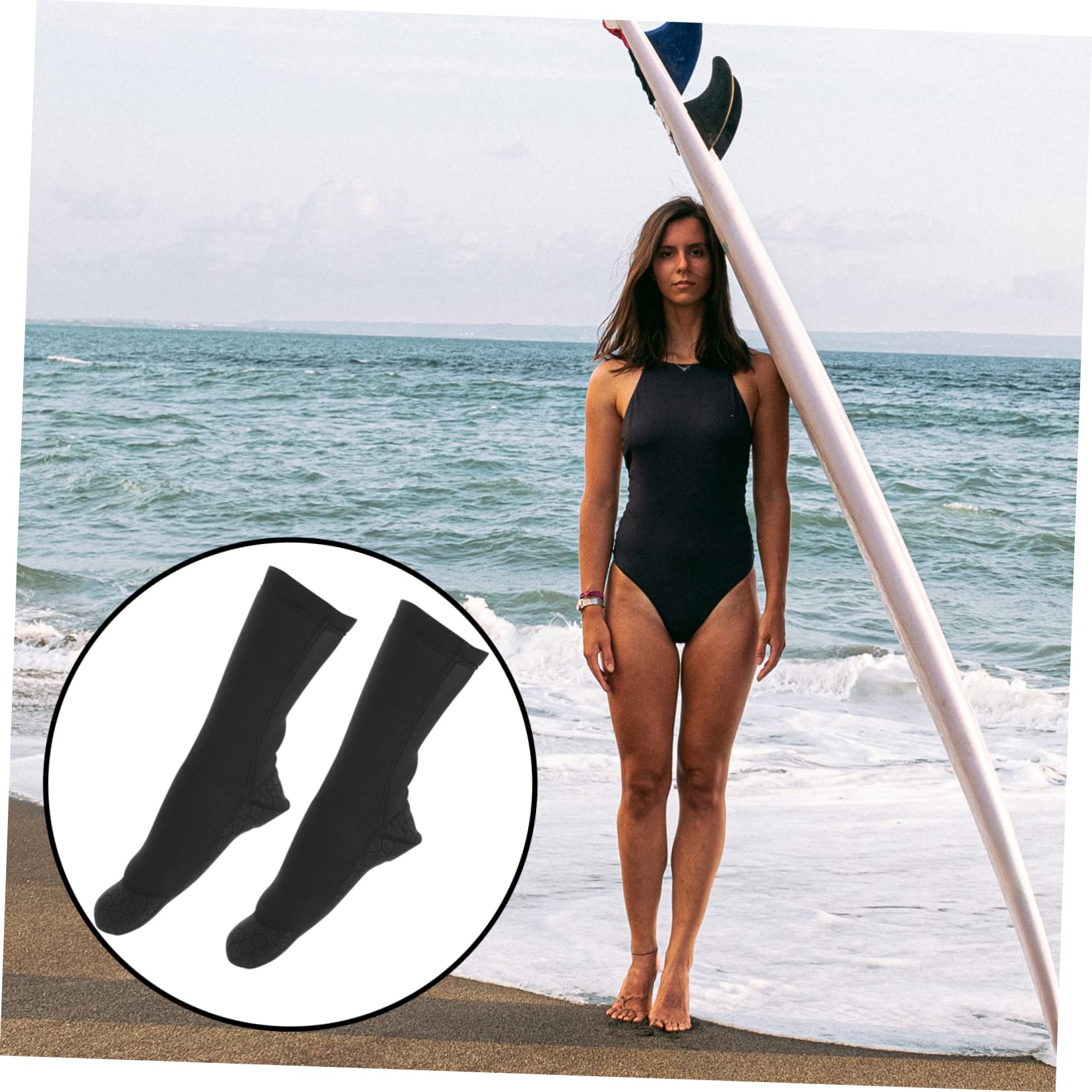 GALPADA Winter Swimming Socks Diving Beach Non-slip Warm Comfortable Unisex Portable Anti-wear 3mm for Water Sports