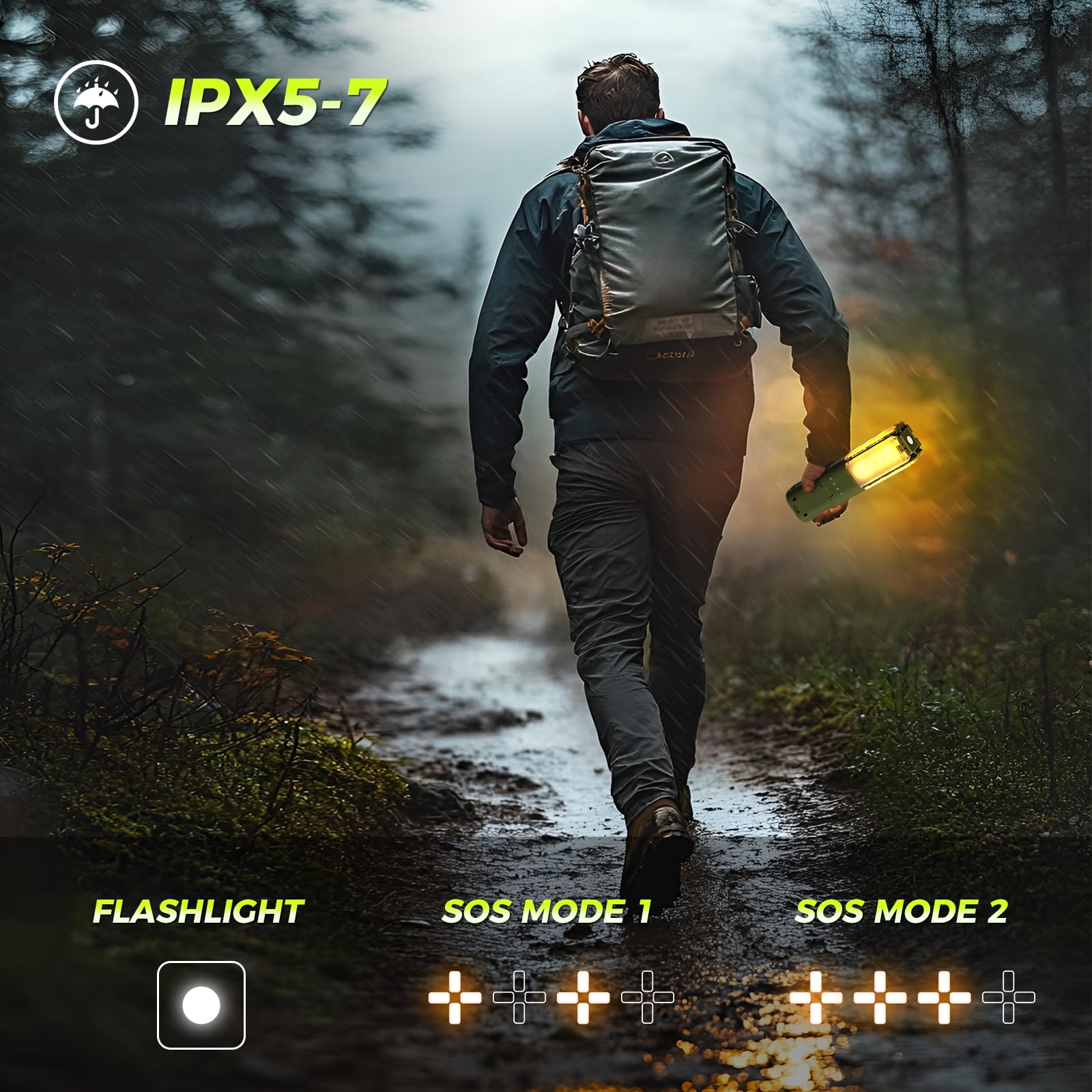 PQETBV Portatile Lampada Led Campeggio, Lampada Pieghevole ad Energia Solare, Lanterna da Campeggio Ricaricabile per Escursionismo, Campeggio, Pesca, Caccia