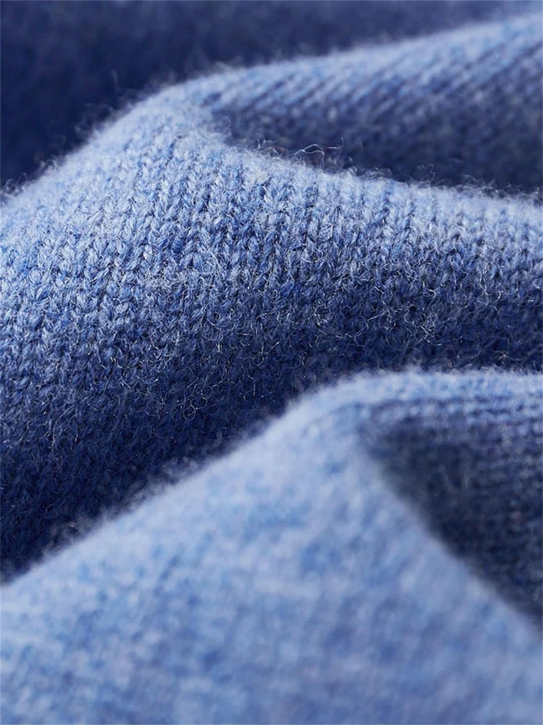 Suéter De Punto De Lana para Hombre Jersey De Fondo Color Sólido Espesar Jersey Suelto