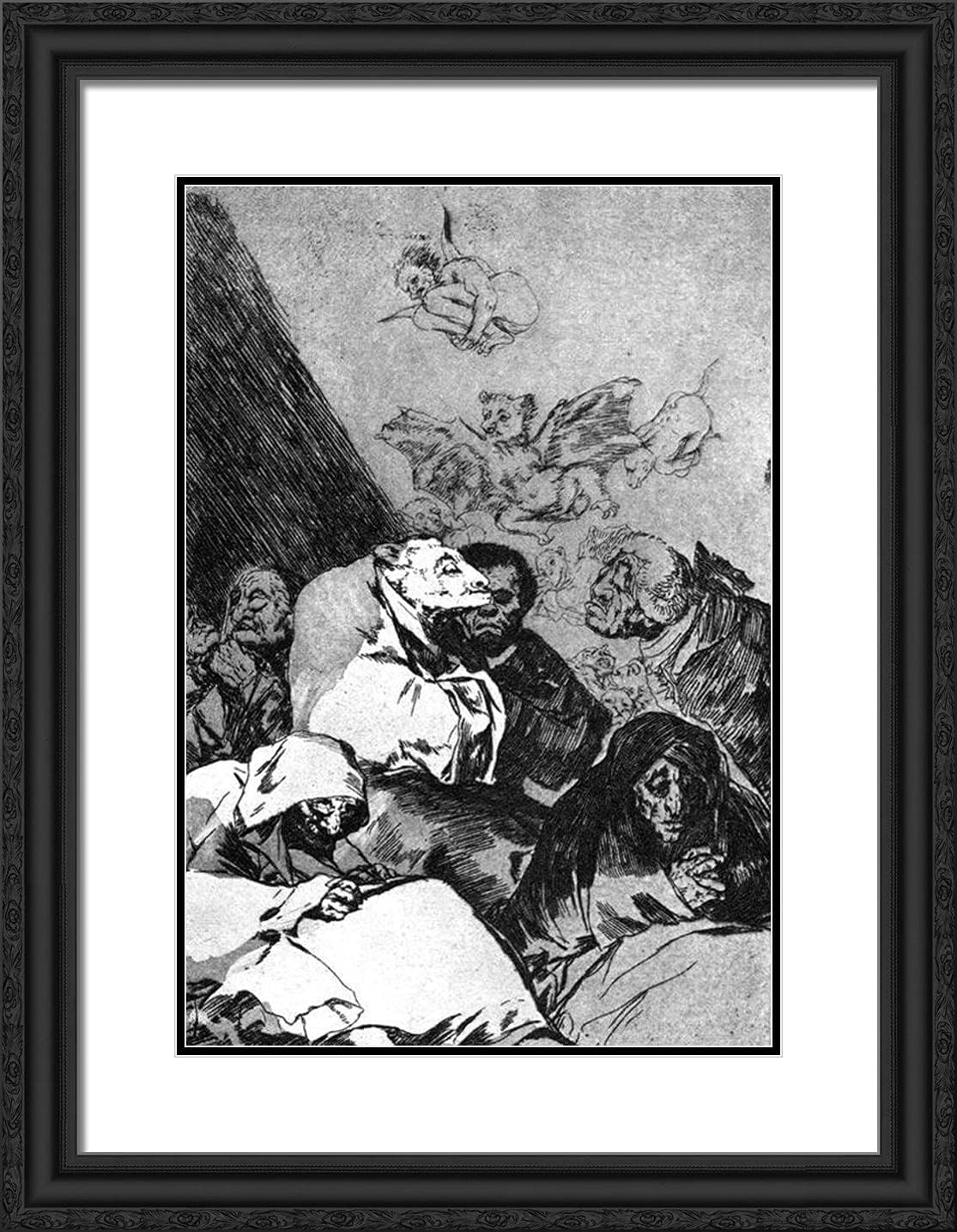 ArtDirect Goya, Francisco 19x24 Gold Ornate Framed Art Print with Double Matting Titled: Correction
