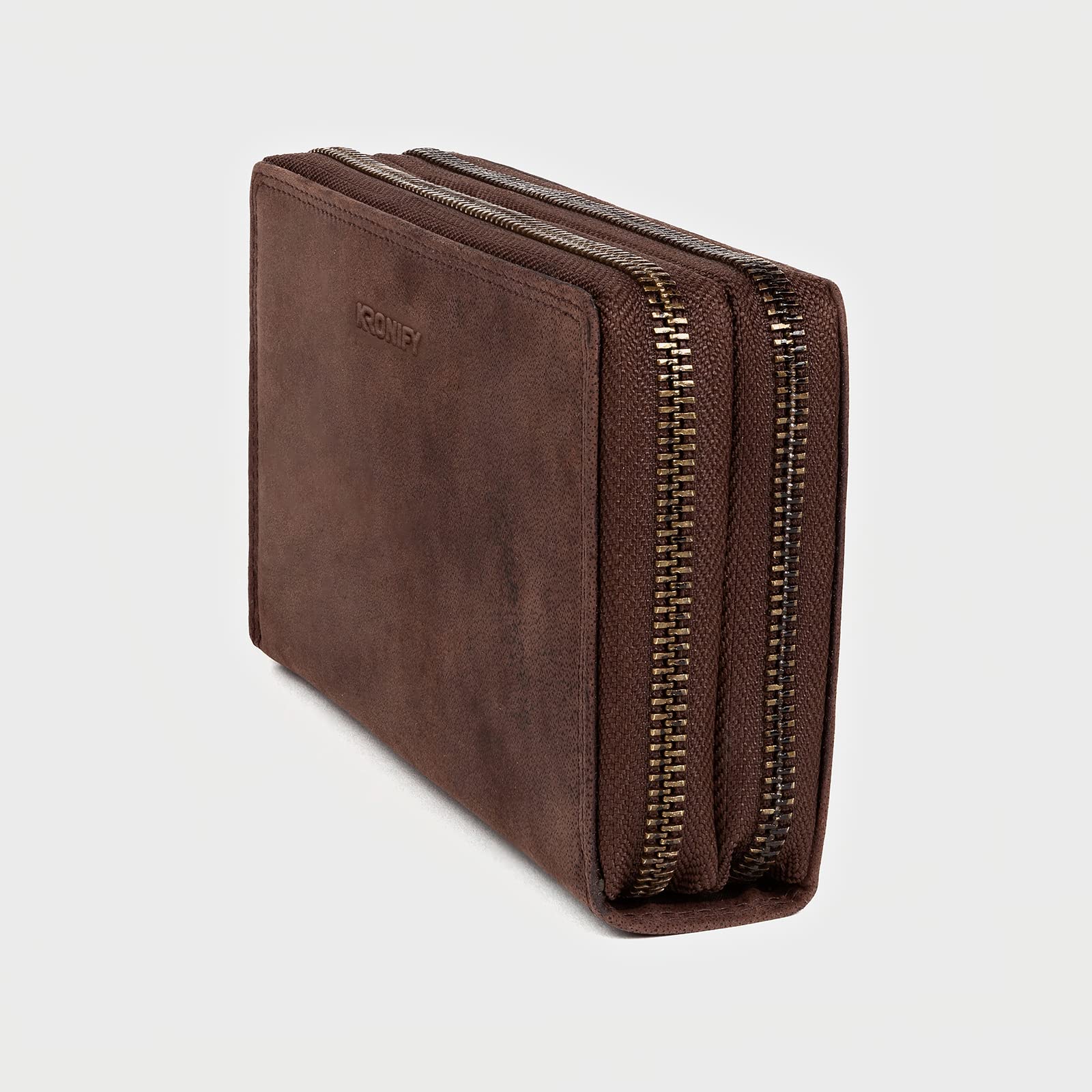 Billetera para Mujeres | Billetera XXL de Cuero Genuino | Doble Cremallera | Protección RFID | Compartimento Monedas | 29 Compartimentos para Tarjetas | Cartera para Mujer