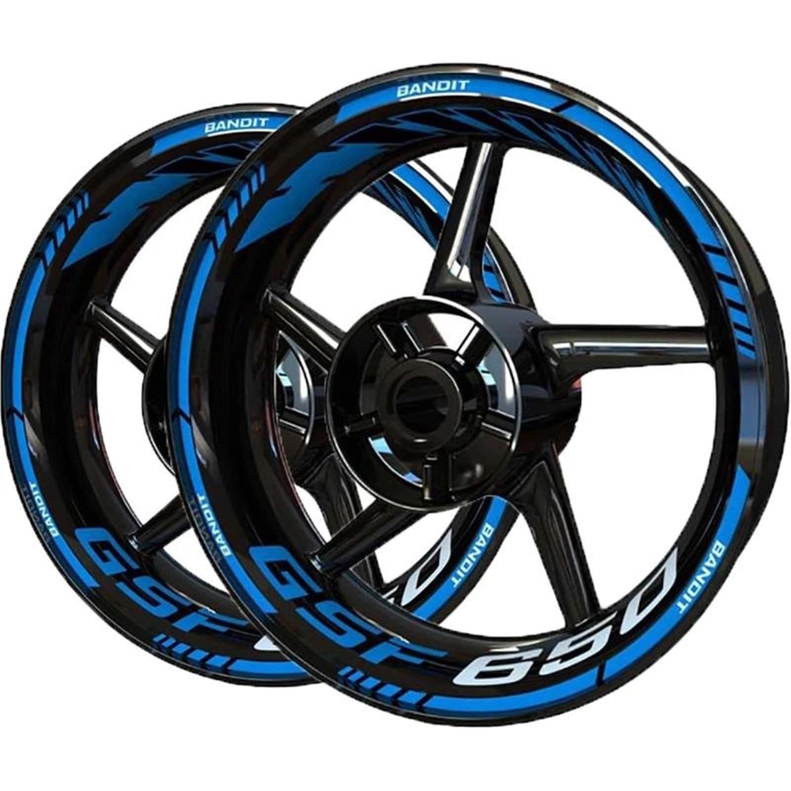 Motorcycle Wheel Decals Sticker Decal Set Accessories for Suzuki GSF650 GSF 650 for Bandit Decorative(Color1)