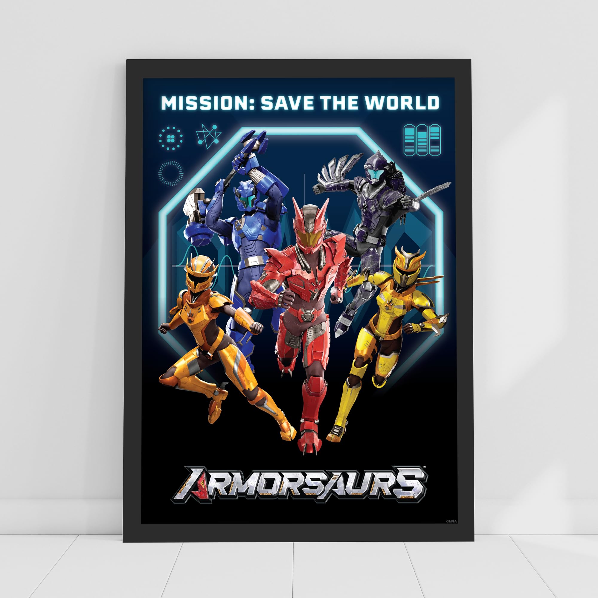 Themed Armorsaurs Print - Mission Save The World Poster Wall Art (29.7cm x 42cm - A3)
