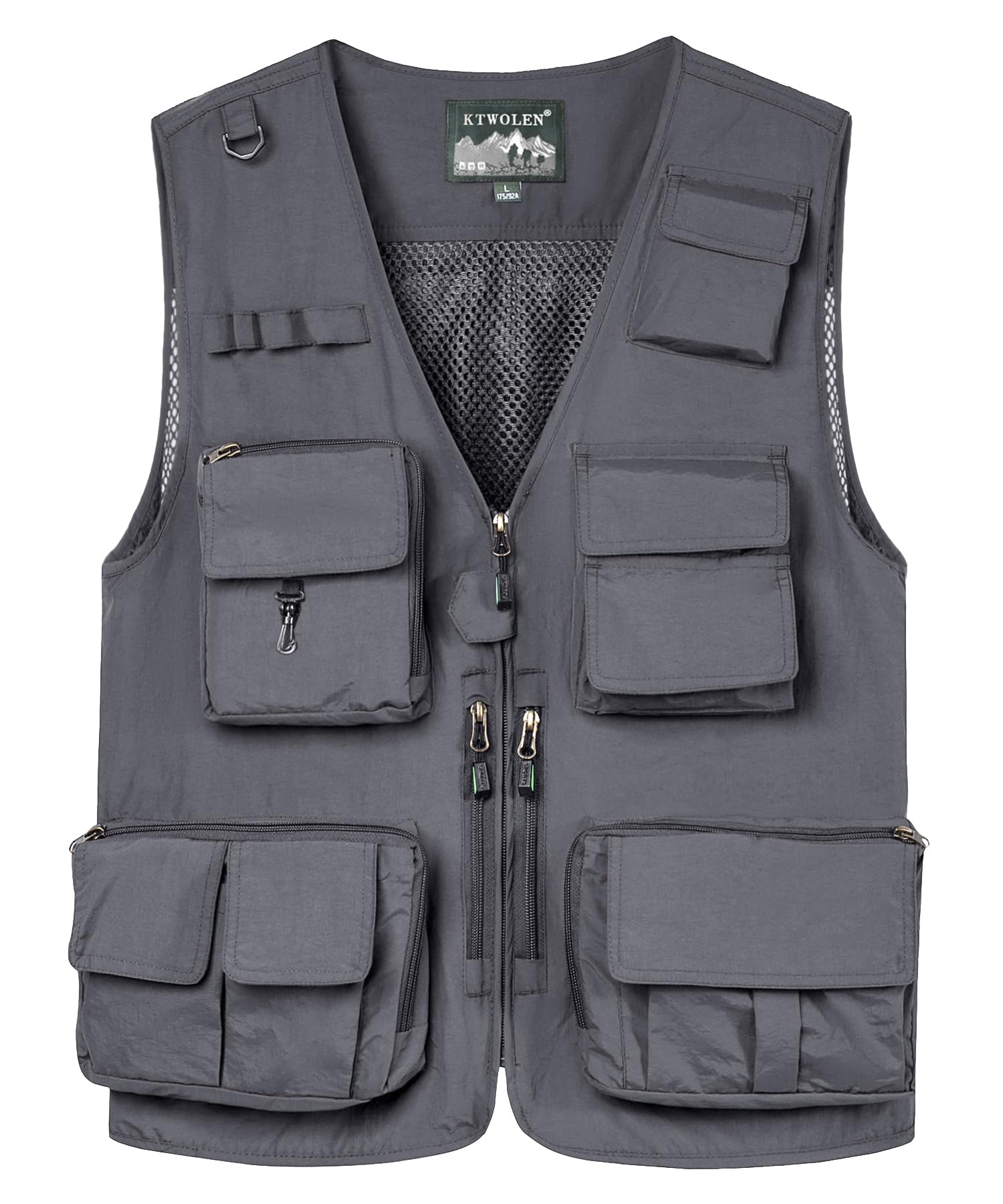 Herren Anglerweste Sommer Leicht Schnelltrockenweste Funktionsweste Outdoor Fotografie Hundesport Weste Ärmellos Safari Weste mit Viele Taschen