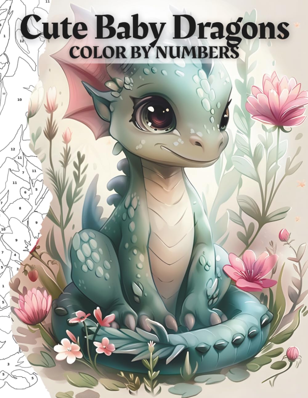 Cute Baby Dragons Color by Number for Adults: Fantasy Coloring Book with Adorable Dragons for Relaxation, Stress Relief and Creative Fun