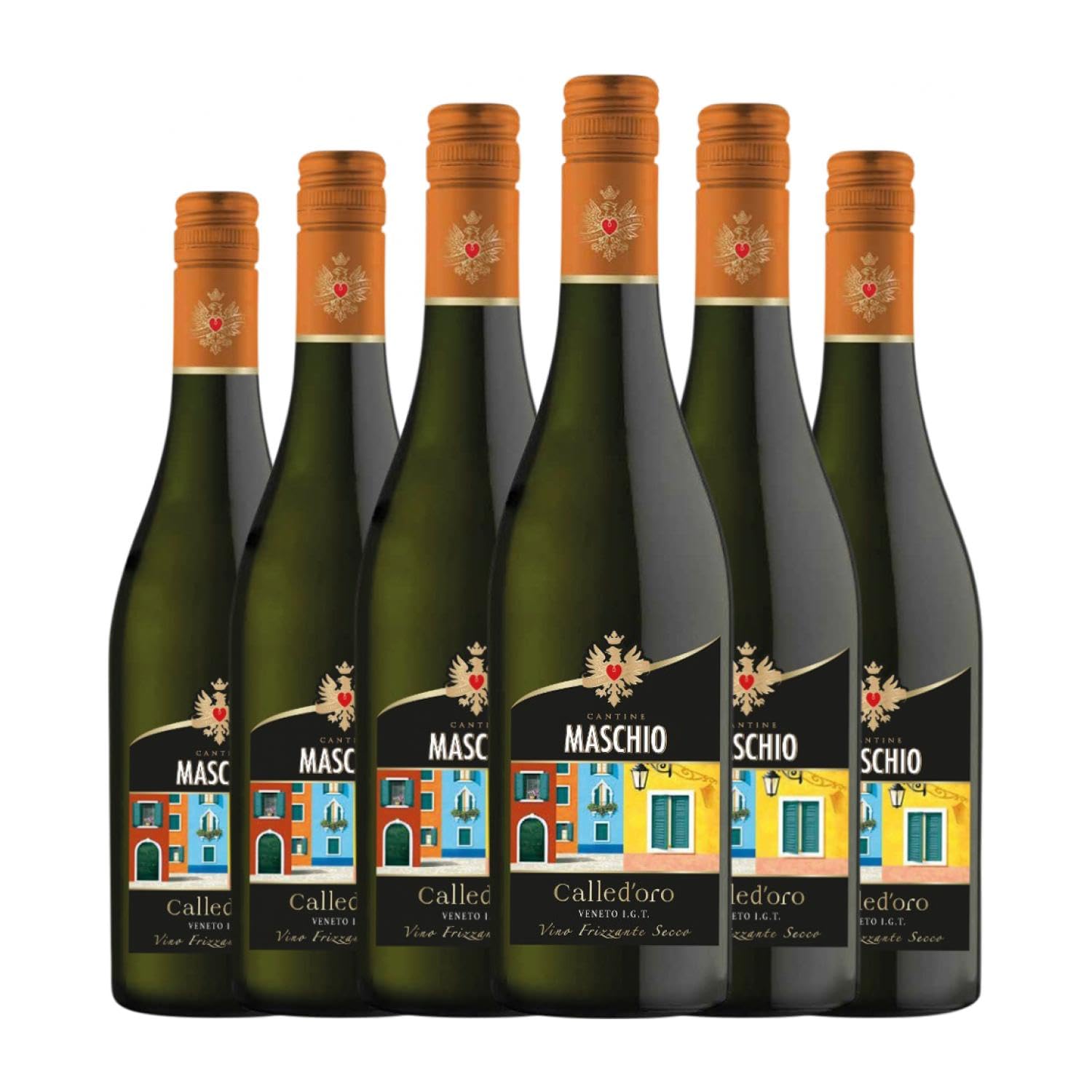 Beniamino Maschio Calle d'Oro Frizzante Bianco Veneto 75 cl Espumoso blanco (Caja de 6 Botellas de 75 cl)