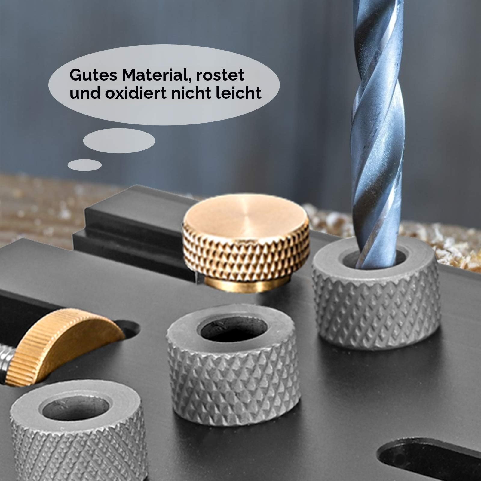6/8/10mm Bohrschablone Praktische Dübelhilfe Auf Holz zentriert Doweling Dübel Jig Kit Taschenloch Jig Kit für Holzbearbeitung Schreiner Flächenverbindungen und exakt Dübellöcher.
