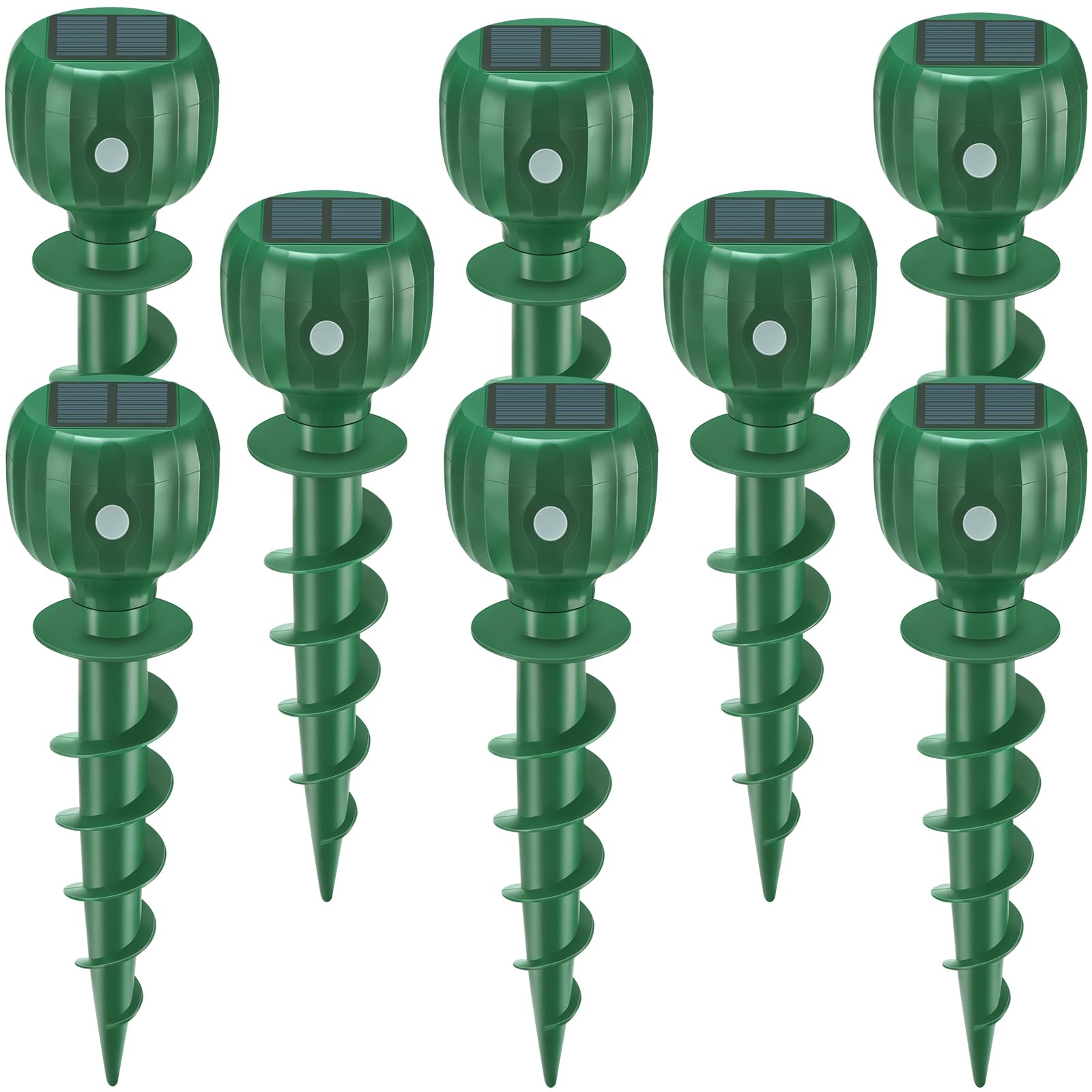 Repelente de topos alimentado por energía solar, 3 modos, impermeable IPX7, repelente ultrasónico de topos para uso en exteriores, disuasorio de picos sónicos para topos, marmotas, ardillas en césped