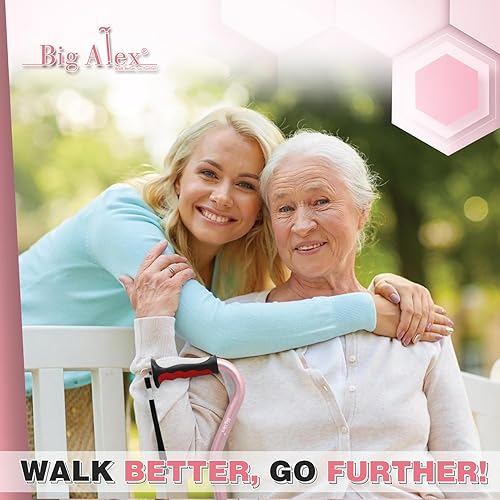Miniatura 9 de BigAlex Bastón plegable para hombres y mujeres, barra de estabilidad ajustable para movilidad, resistente, plegable, ligero, ayuda de viaje portátil