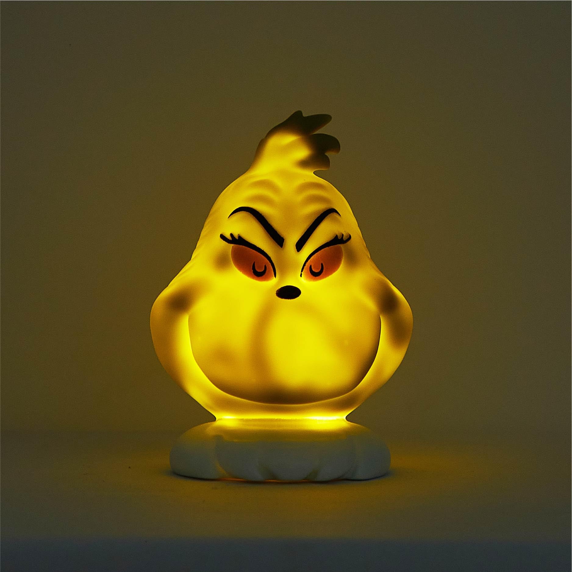 Grinch Dr.Seuss Squishy Night Light 6" Soft LED Mood Lamp for Christmas Decor, Kids Bedrooms, Collectors & Gift Giving