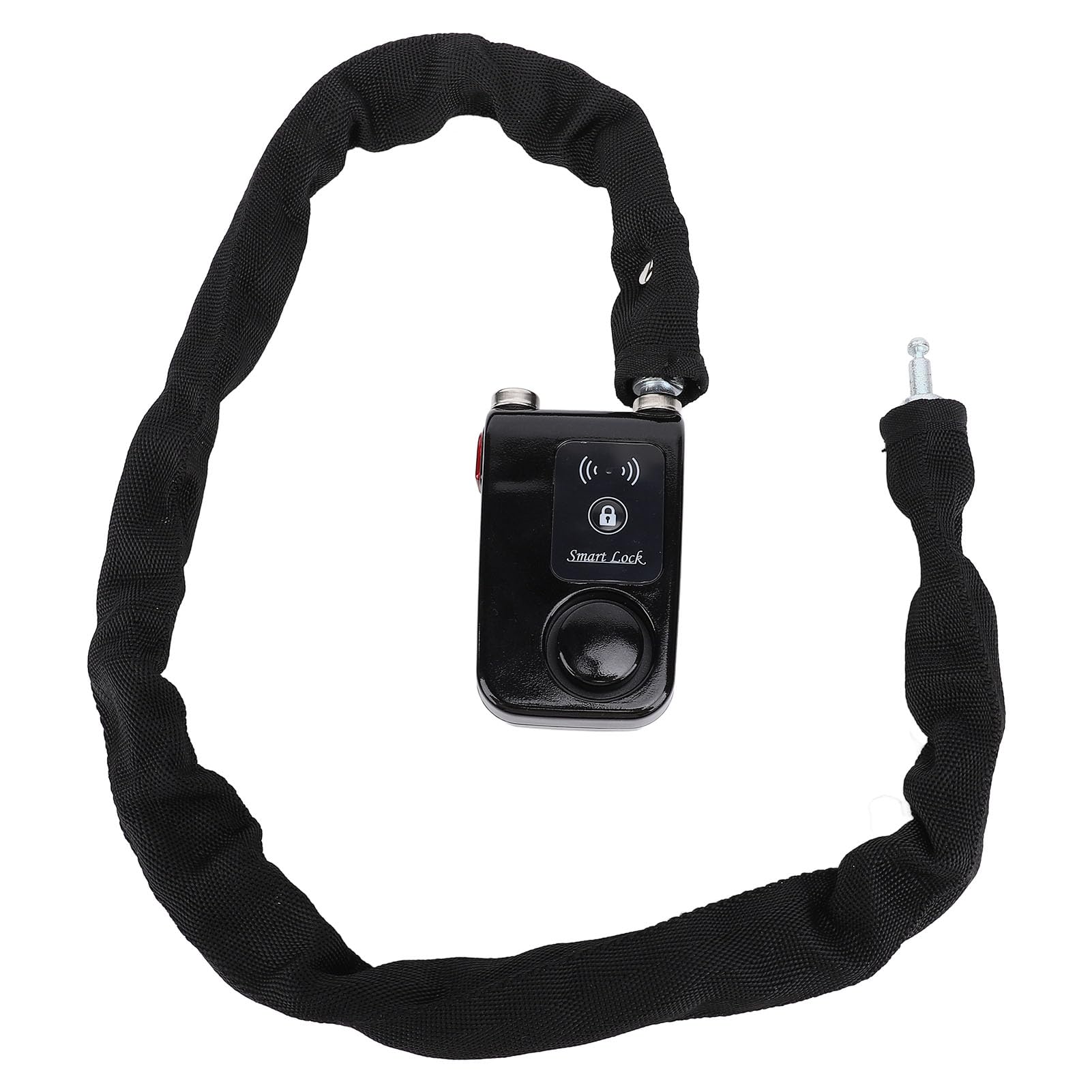 Lucchetto a Catena BT Impermeabile con Controllo APP Allarme Vibrazione Antifurto per Motociclette Bici Elettriche Materiale ABS 80 Cm (Nera)