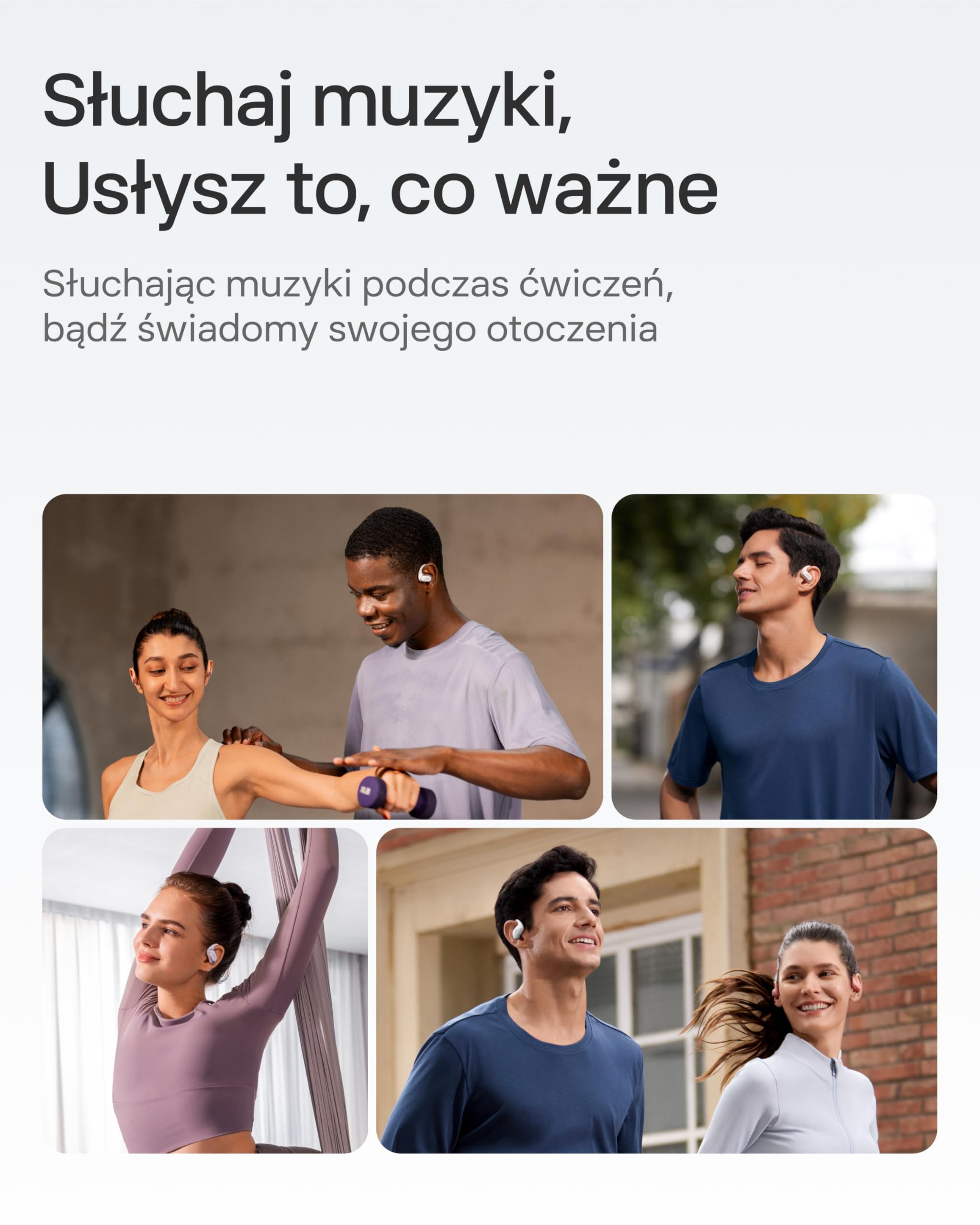 Shokz OpenFit Air słuchawki open-ear, szybkie ładowanie, Czarne | True Wireless, 28h baterii, IP54, szybkie ładowanie, mikrofon, z etui, do treningu i codziennego użytku