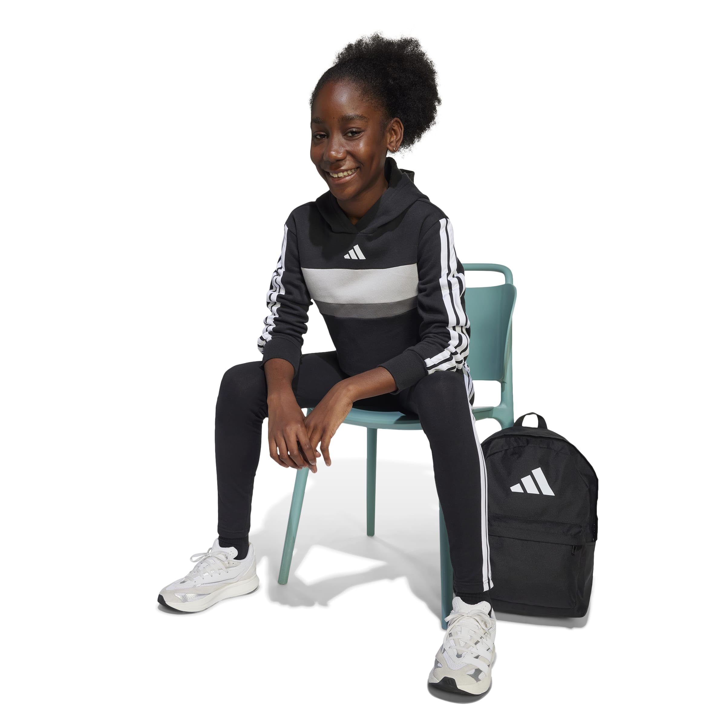 adidas Dresy Dziewczynki Seasonal Essentials Tiberio 3 Stripes Fleece Leggings Set