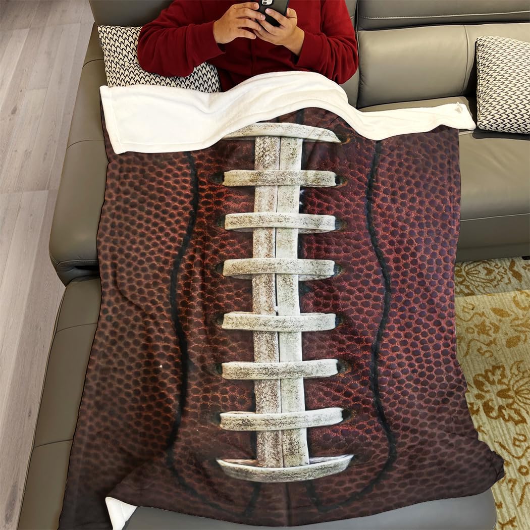 Football Texture Blanket 60" x 80", Gifts for Football Lovers, Boy Teen