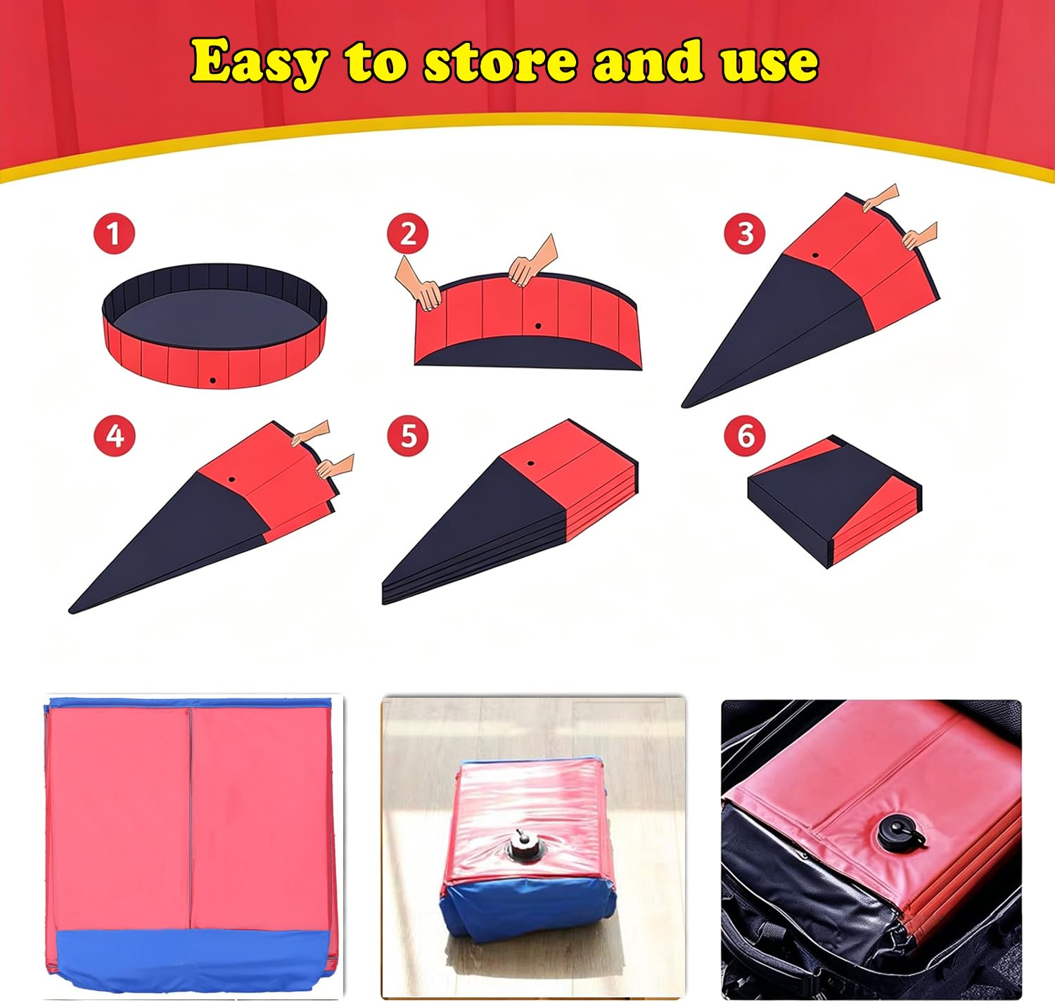 Piscina plegable para perros y mascotas, piscina plegable para perros, piscina para niños, piscina para perros, perros pequeños, medianos y grandes, gatos y niños