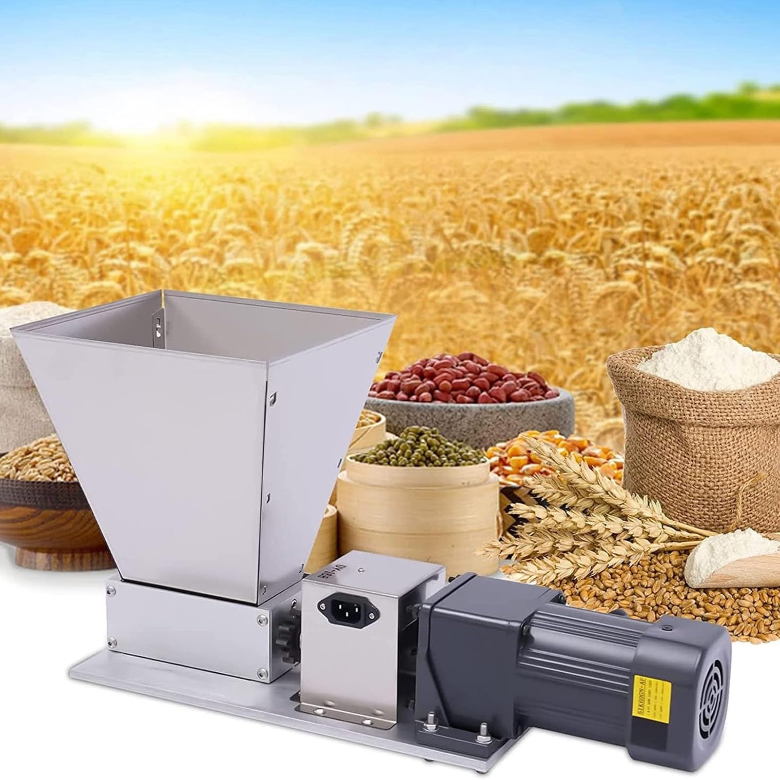 Broyeur en acier inoxydable durable pour concasser le maïs et le café en grains