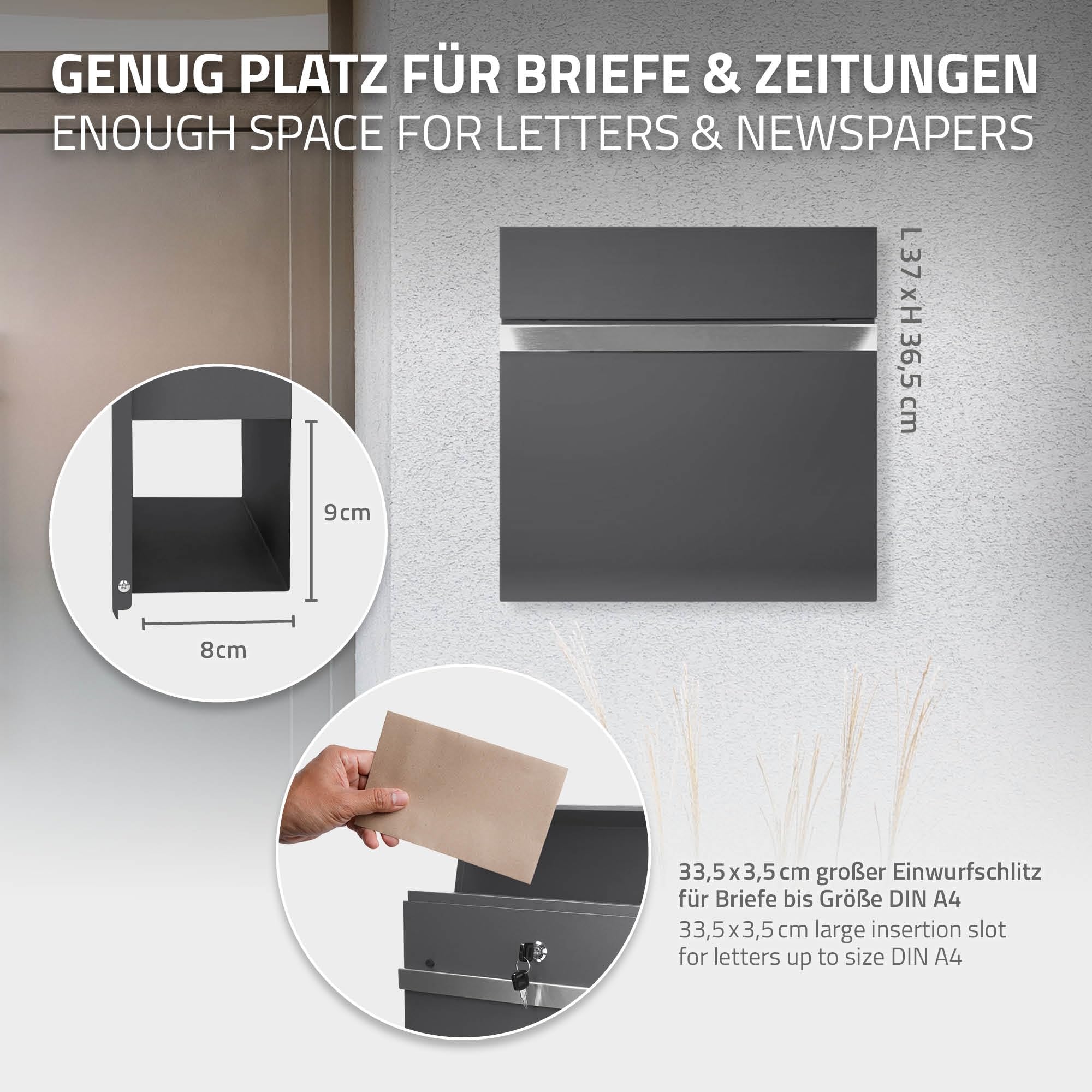 Número Casa Exterior ECD Germany Buzu00f3n Correos De Pared 37 X