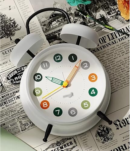 Miniatura 3 de Alarm Clock Bedroom 4" Twin Bell Silent Non-Ticking Battery Operated Extra Loud with Backlight for Bedside Table Desk Table Clock Bedside Clock