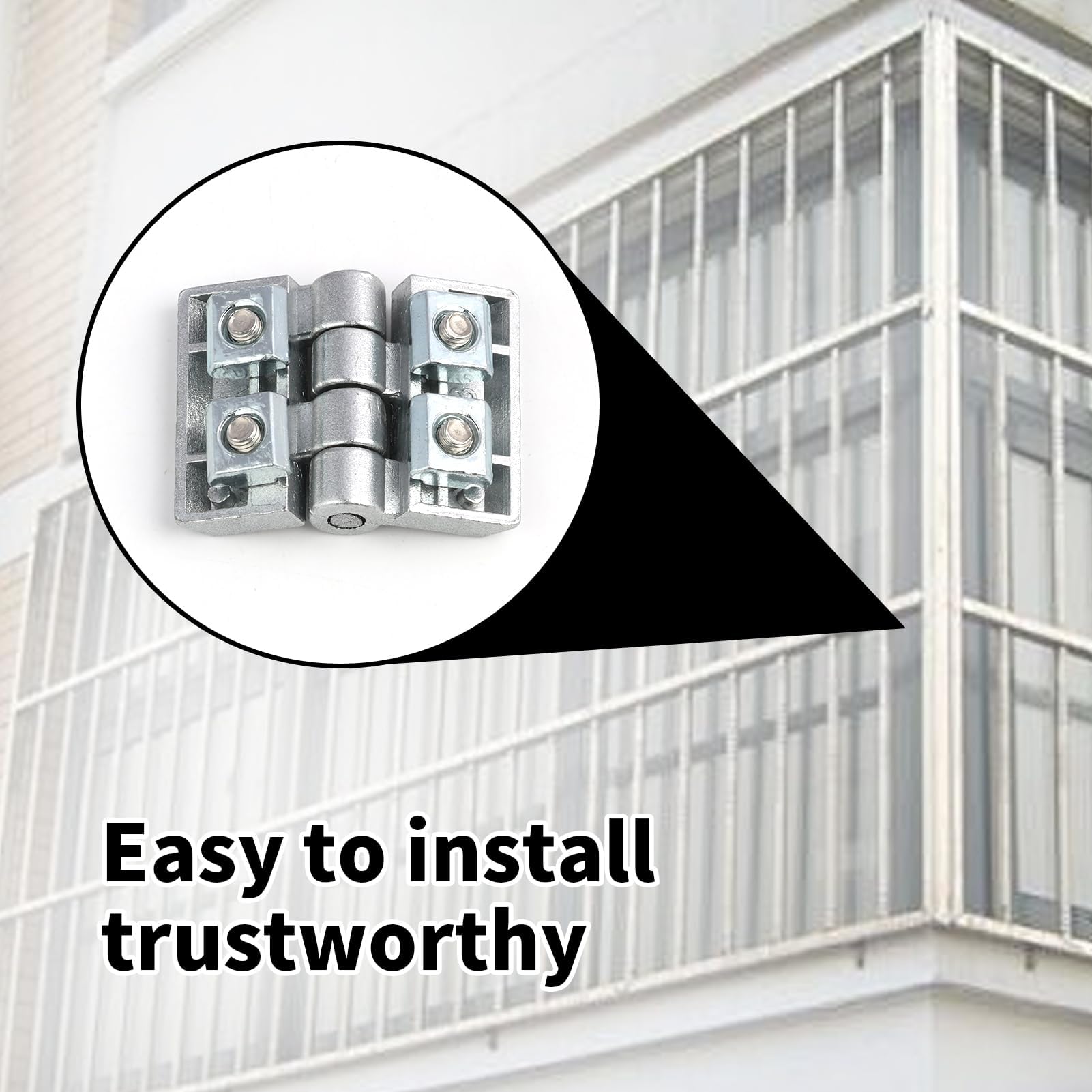 4 Bisagras M4 Plegables Para Perfil Aluminio 2020 - Aleación De Zinc, Giro 180°, Kit Completo Con Tornillos