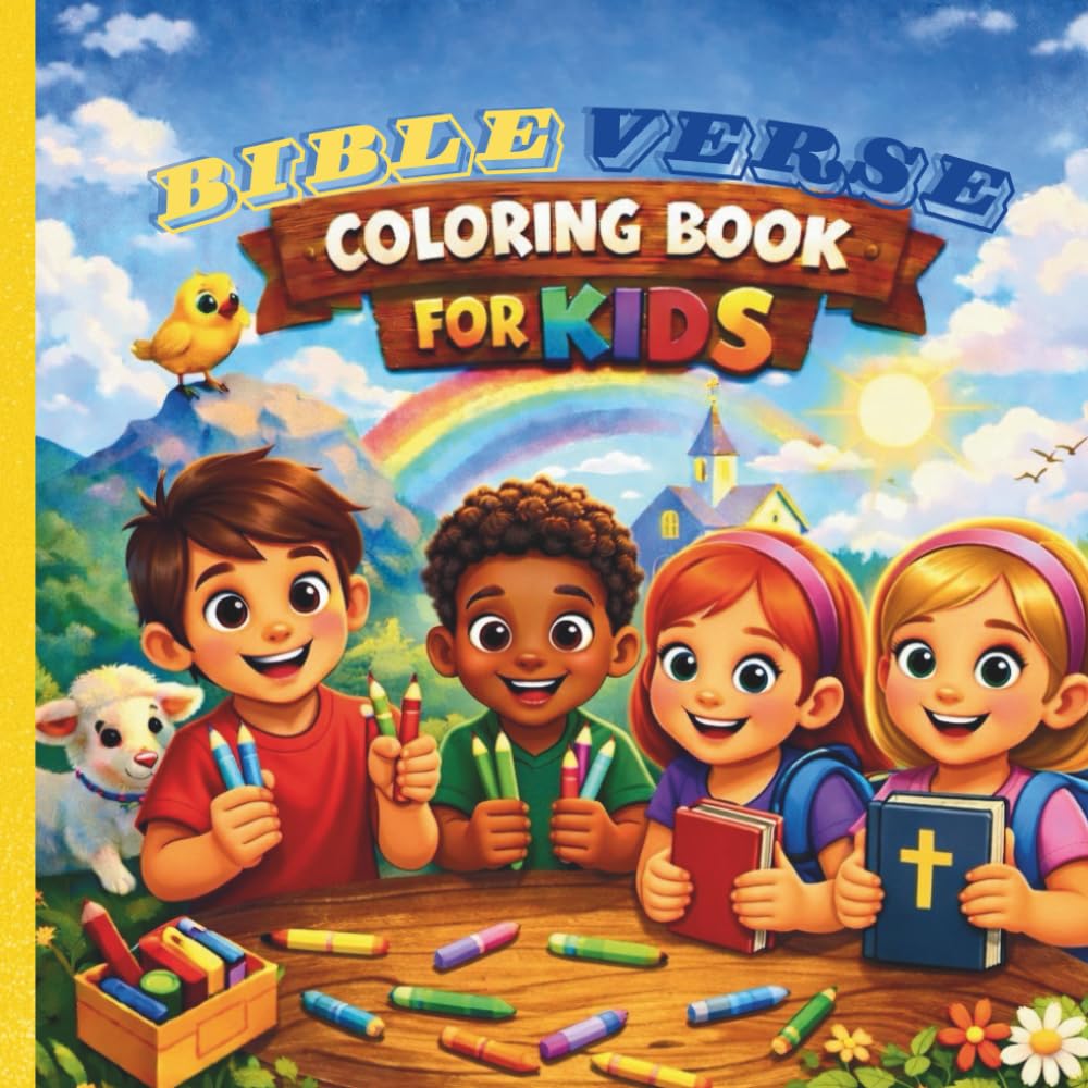 Bible Verse Coloring Book for Kids: Color, Create, and Learn God’s Word | Peaceful Coloring Pages Inspired by Scripture | A Faith-Based Coloring Book for Boys and Girls