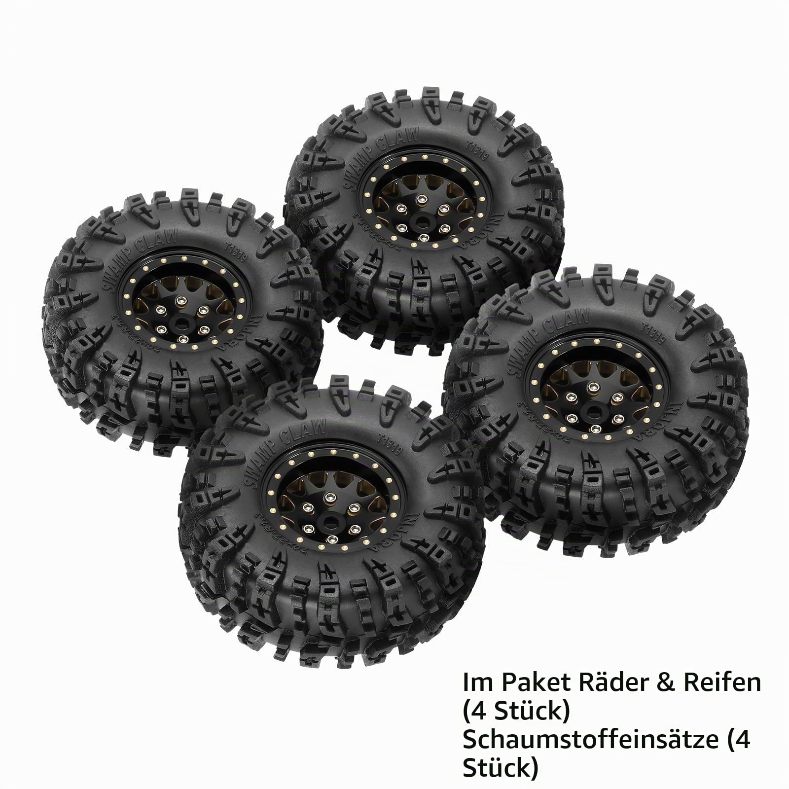 INJORA 1.3 Beadlock Reifen Set S5 Swamp Claw Gelände Reifen 70 * 27mm für TRX4M SCX24 1/18 1/24 RC Crawler Auto