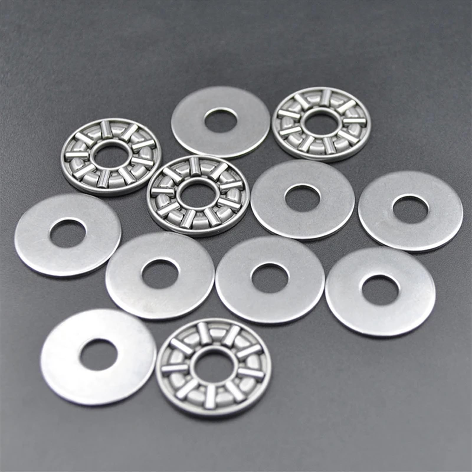 Rodamientos de agujas de empuje plano AXK0619 +2AS 0619 6x9x4 mm Rodamiento de rodillos de empuje axial con arandelas (100 piezas)