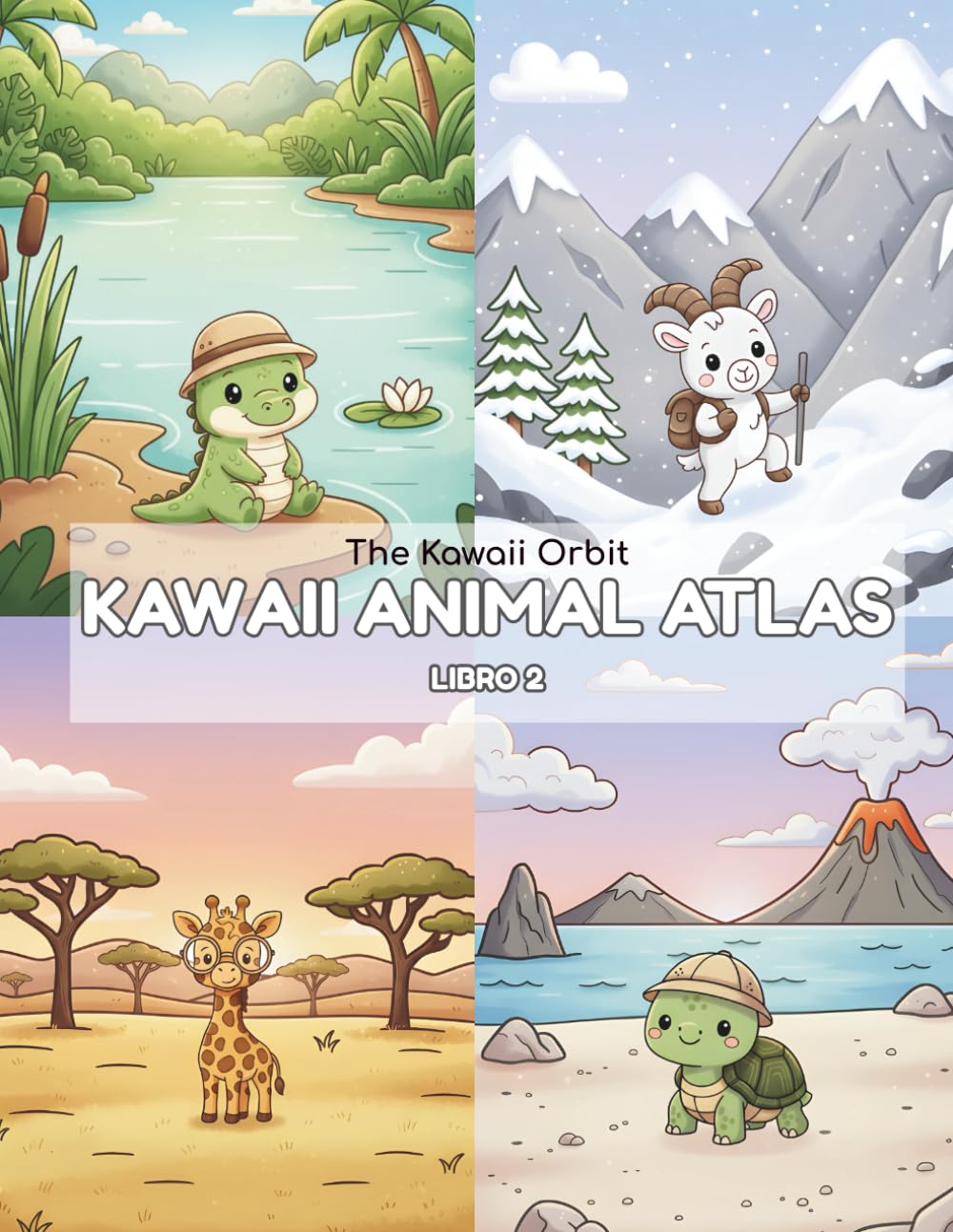 KAWAII ANIMAL ATLAS: LIBRO 2: Secondo volume di geografia creativa con animali kawaii, tradizioni locali e attività divertenti