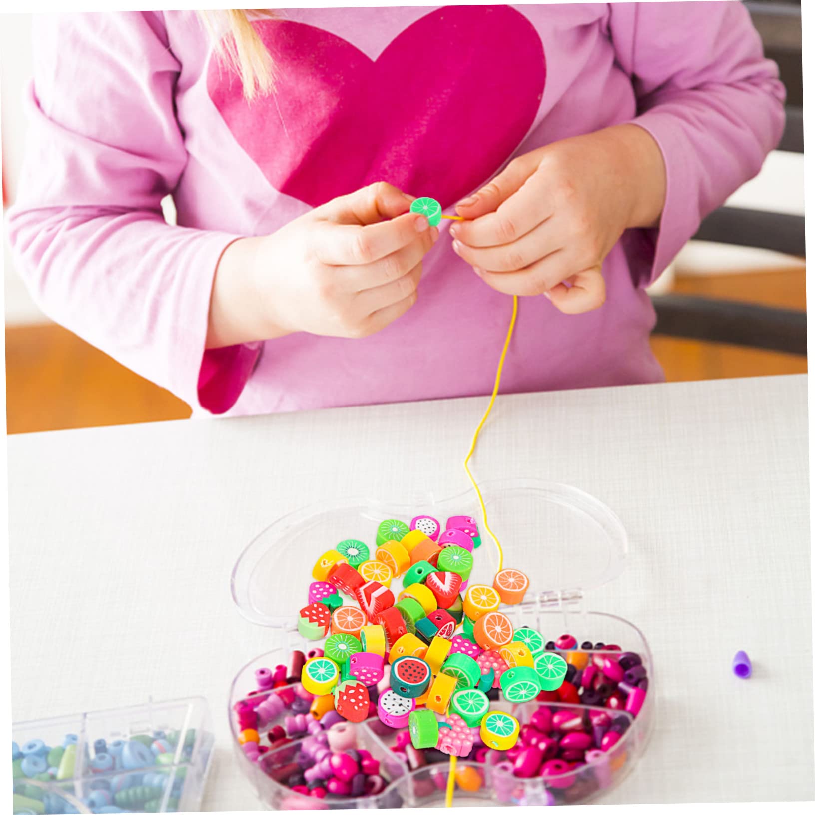 Uonlytech Abalorios De Frutas De Arcilla Polimérica Para Manualidades Diy Accesorios Para Pulseras Y Collares Para Adultos 100 Piezas*5