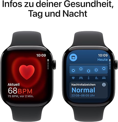 Apple Watch Series 10 (46 mm GPS + Cellular) Montre connectée avec Boîtier en Aluminium Noir de Jais et Bracelet Sport Noir (M/L). (Reconditionné) - 5