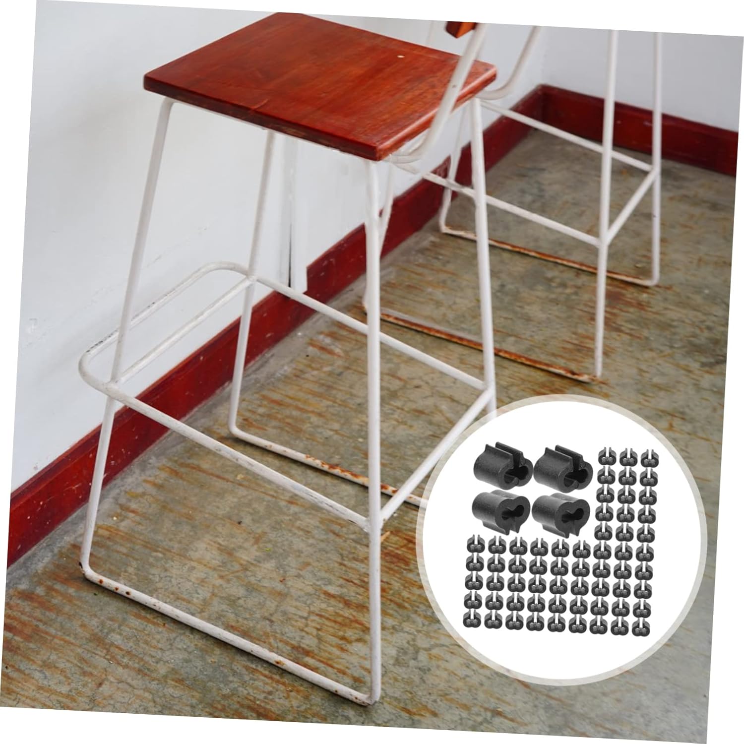 100Pcs Non Slip Chair Leg Covers Skid Furniture Feet Tips Durable Plastic Furniture Supplies for Home Chair Pad Clamps to Protect Floors