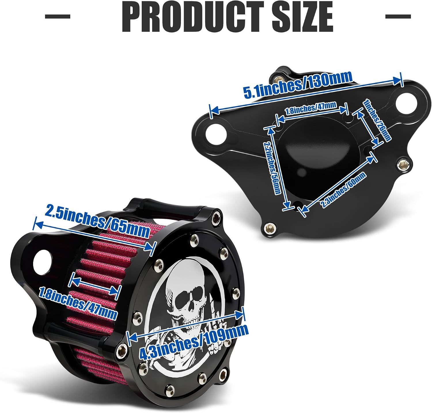 Air Filter Cleaner Kit for Harley Sportster Iron 883 Dark Custom,Motorcycle Oil Tank Dipstick Engine Machine Oil Tank Cap Oil Level Indicator Fit for Harley Sportster
