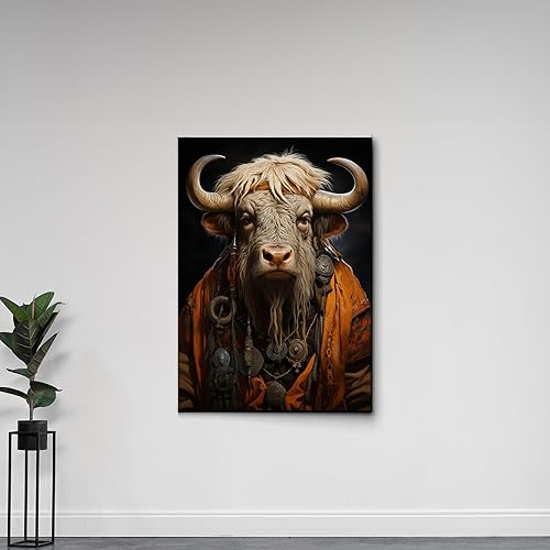 printable wall art, aesthetic room decor, fireplace mantel art, nursery wall decor, yak printing art, yak