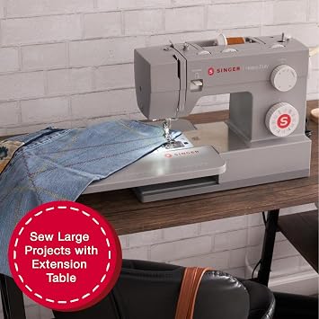 SINGER Gray Extension Table for Heavy Duty Mechanical Machines 4411, 4423, 4432, 4452, 5511, 5523, 5532, 6335 | Supports Larger Projects | Stable Surface with Foldable Leg