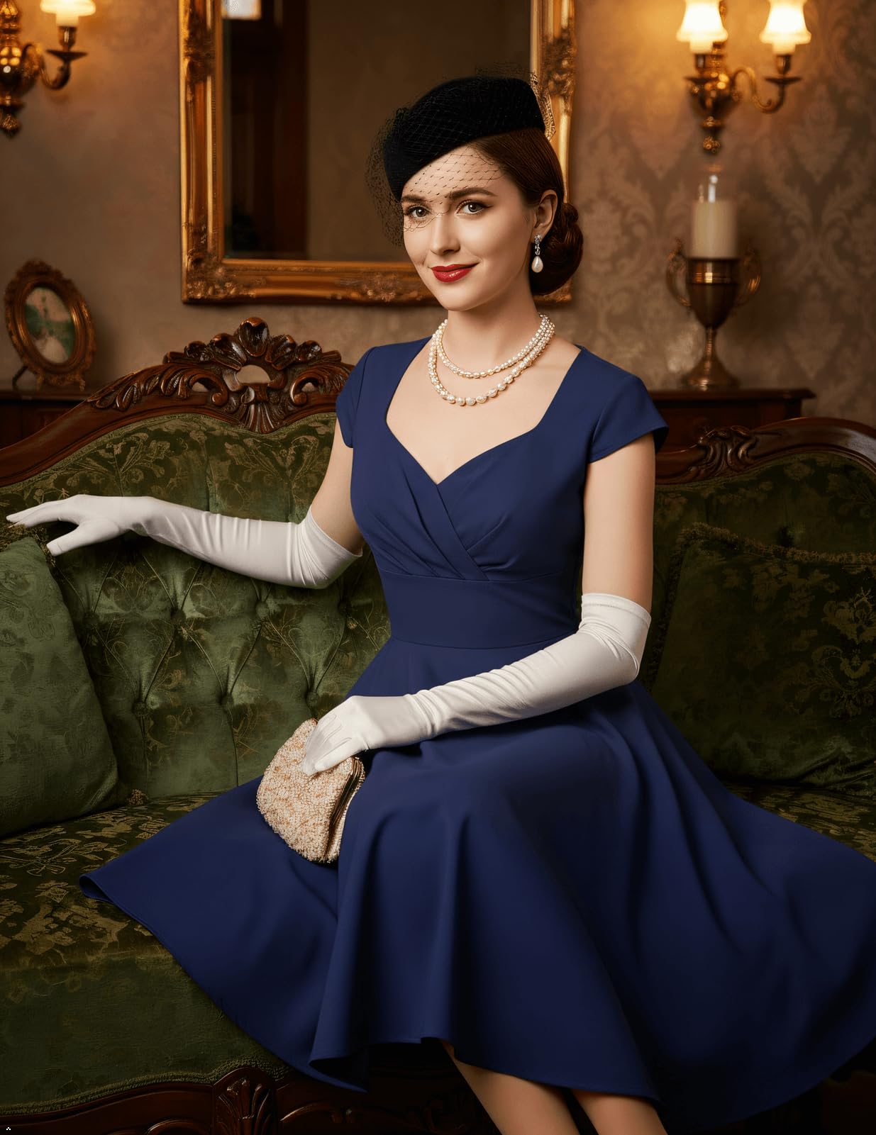 Bbonlinedress Robes de cocktail courtes pour femme - Style rétro des années 1950
