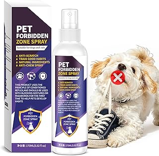 Bitter Apple Spray for Dogs & Cats, No Chew Anti Chew Spray, Natural Alcohol Free Dog Deterrent Spray, Stop Dog Chewing Licking Biting, Indoor Outdoor Furniture Protection Training Spray, 5.92 fl oz